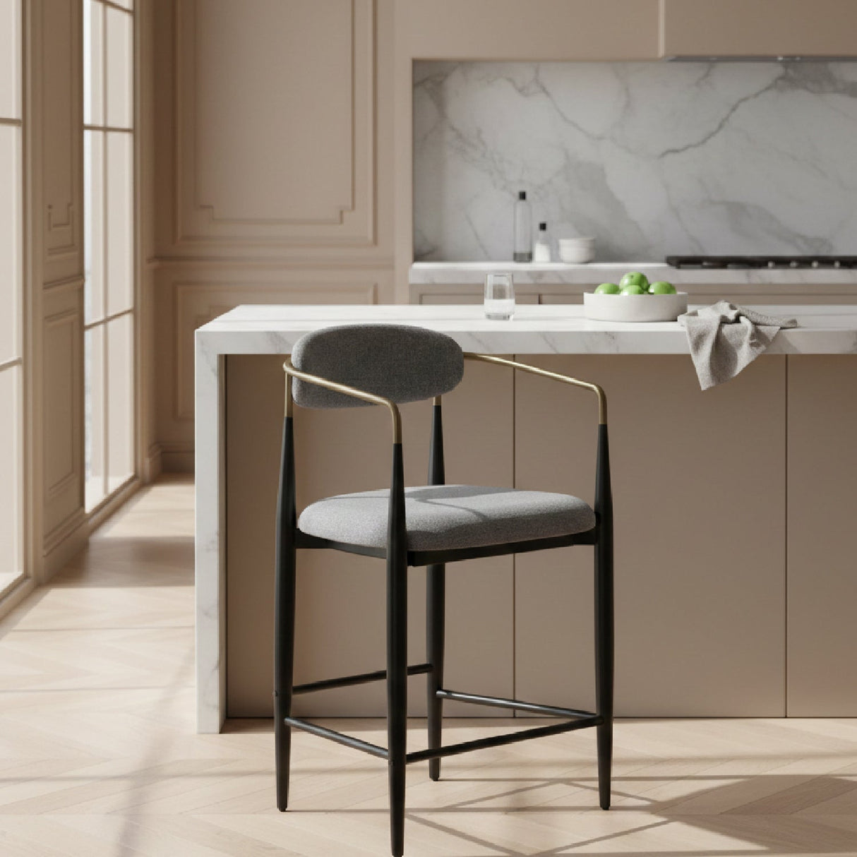 Gold-Armed Counter Chair – Buchtel – alternate view 8