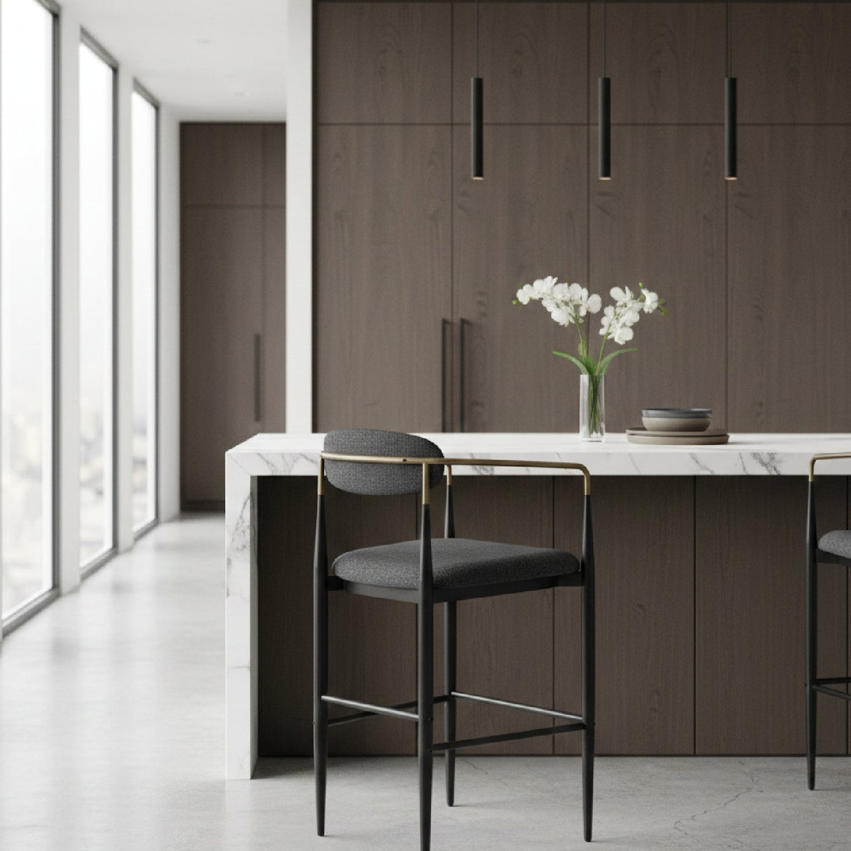 Gold Armed Bar Chair | OROA Modern Buchtel | Oroa.com