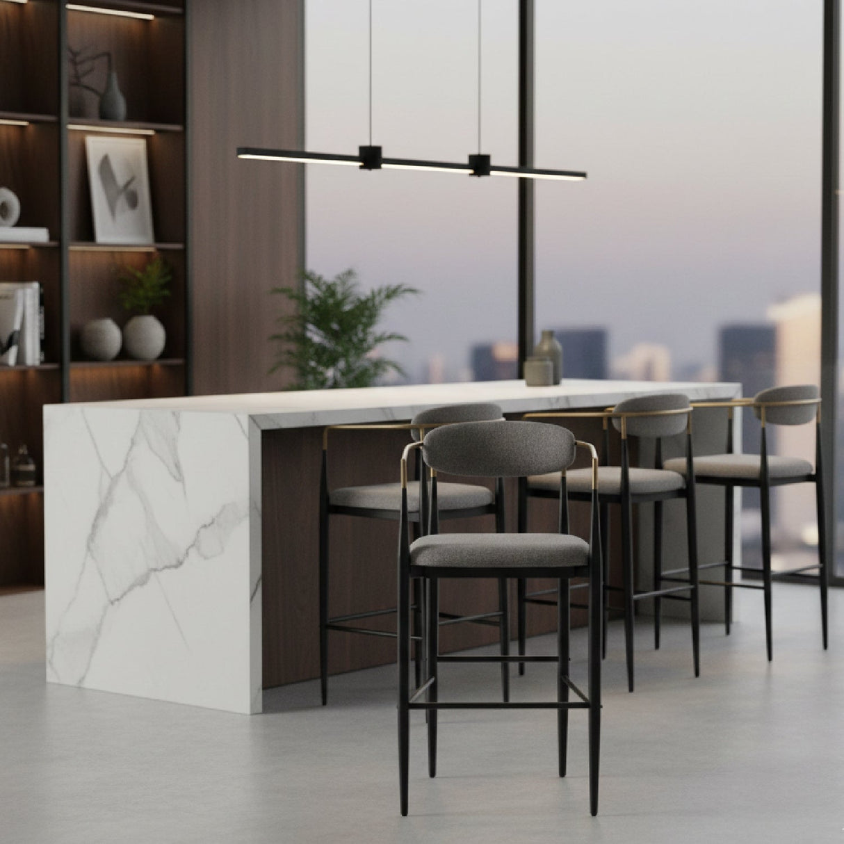 Gold Armed Bar Chair | OROA Modern Buchtel | Oroa.com