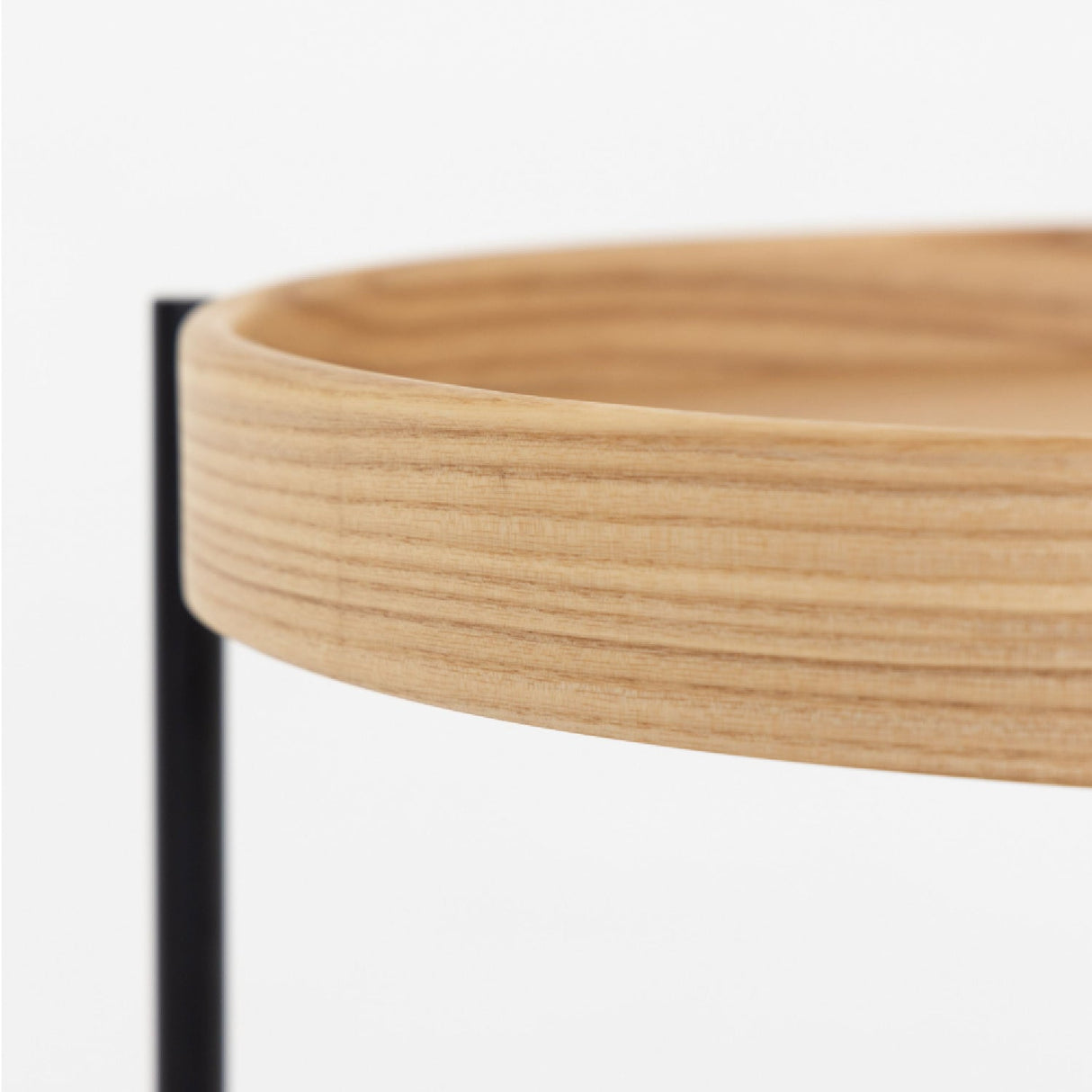 Round Wooden 2-Layer End Table – Savoy – rear view