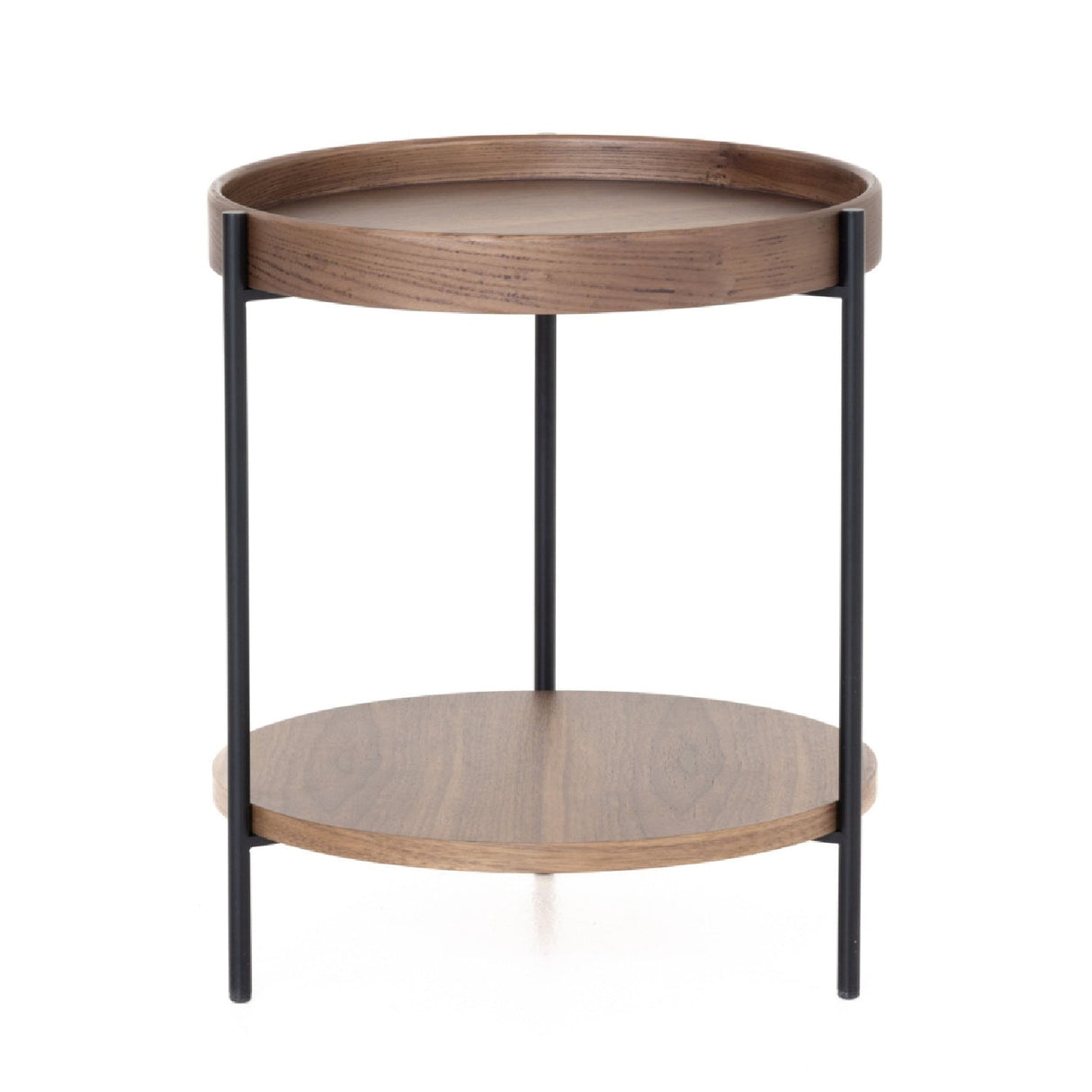 Round Wooden 2-Layer End Table – Savoy – alternate view 8