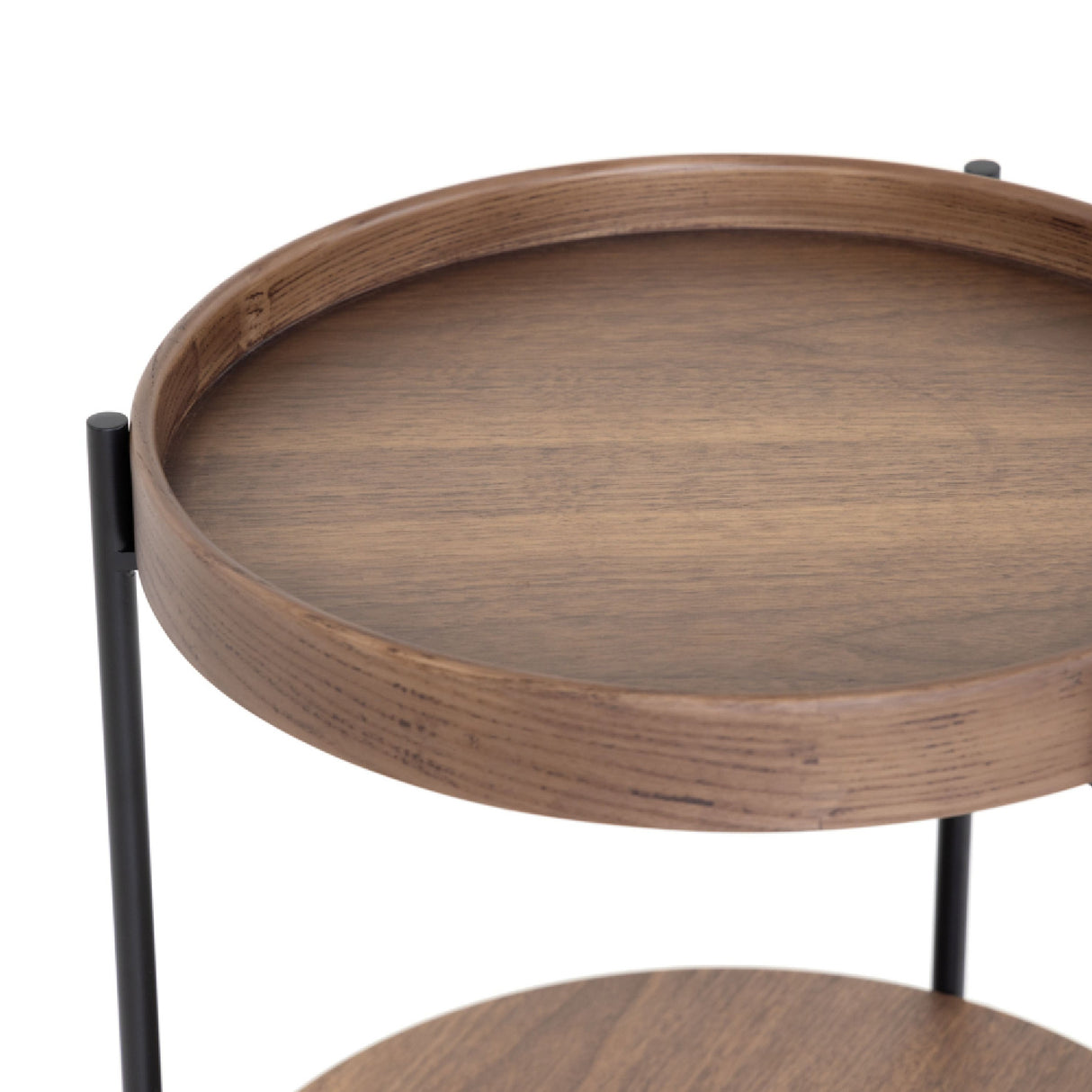 Round Wooden 2-Layer End Table – Savoy – alternate view 9