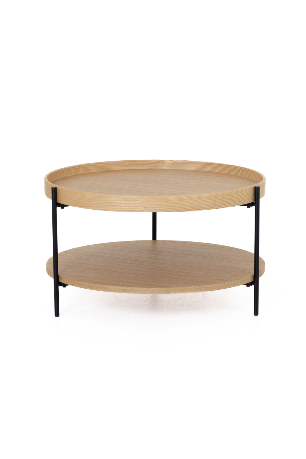 Round Wooden 2-Layer Coffee Table M | OROA Modern Savoy | Oroa.com