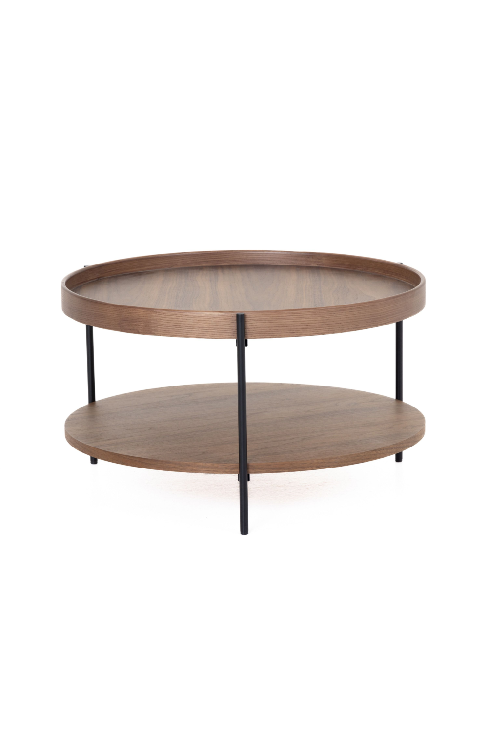 Round Wooden 2-Layer Coffee Table M | OROA Modern Savoy | Oroa.com
