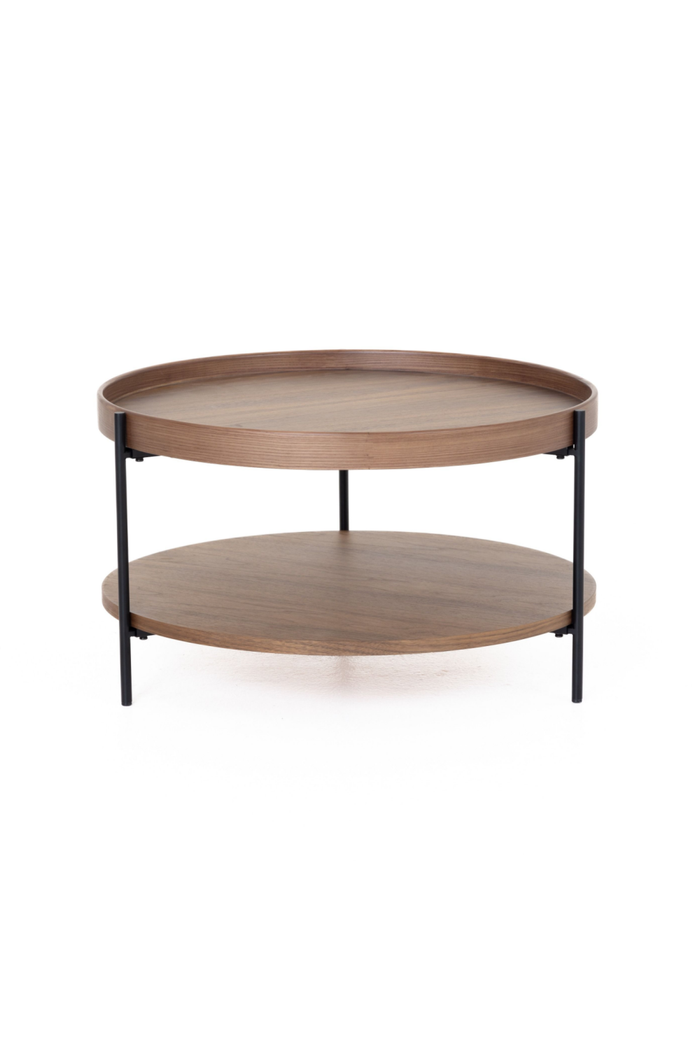 Round Wooden 2-Layer Coffee Table M | OROA Modern Savoy | Oroa.com