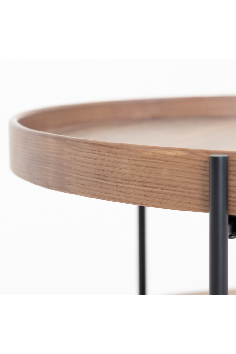 Round Wooden 2-Layer Coffee Table M | Oroa.com