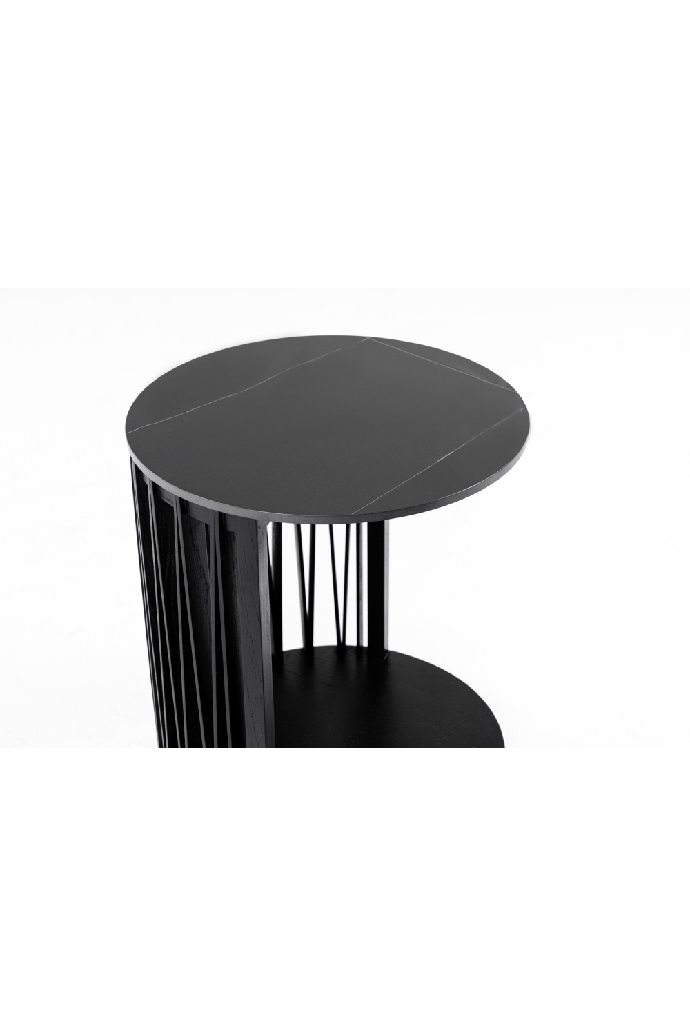 Round Black Ceramic Coffee Tables (2) | OROA Modern Larimer | Oroa.com