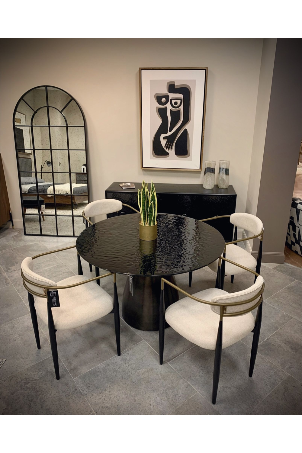 Gold-Armed Dining Chair | OROA Modern Buchtel | Oroa.com