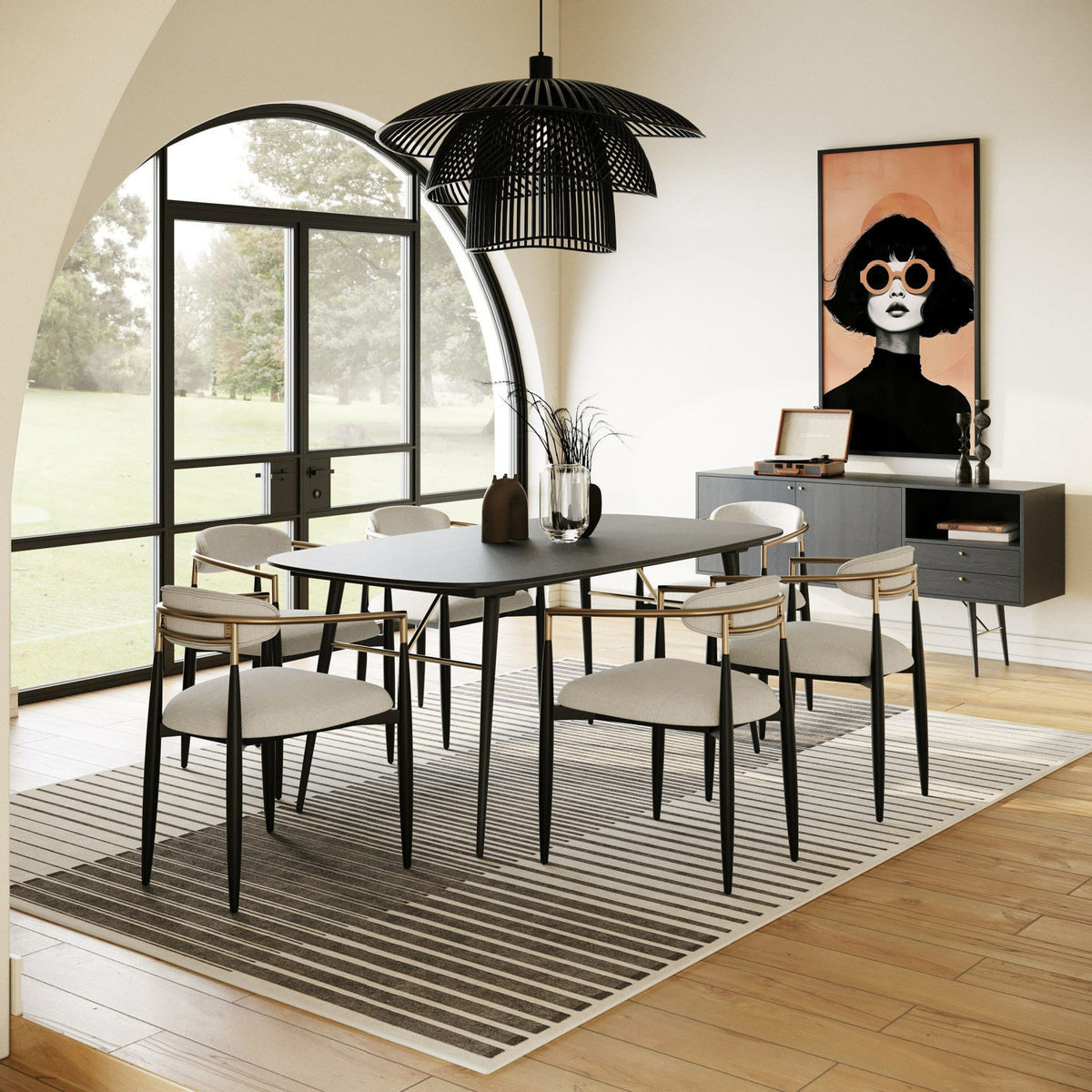 Black Oak Extendable Dining Table | OROA Modern Billy