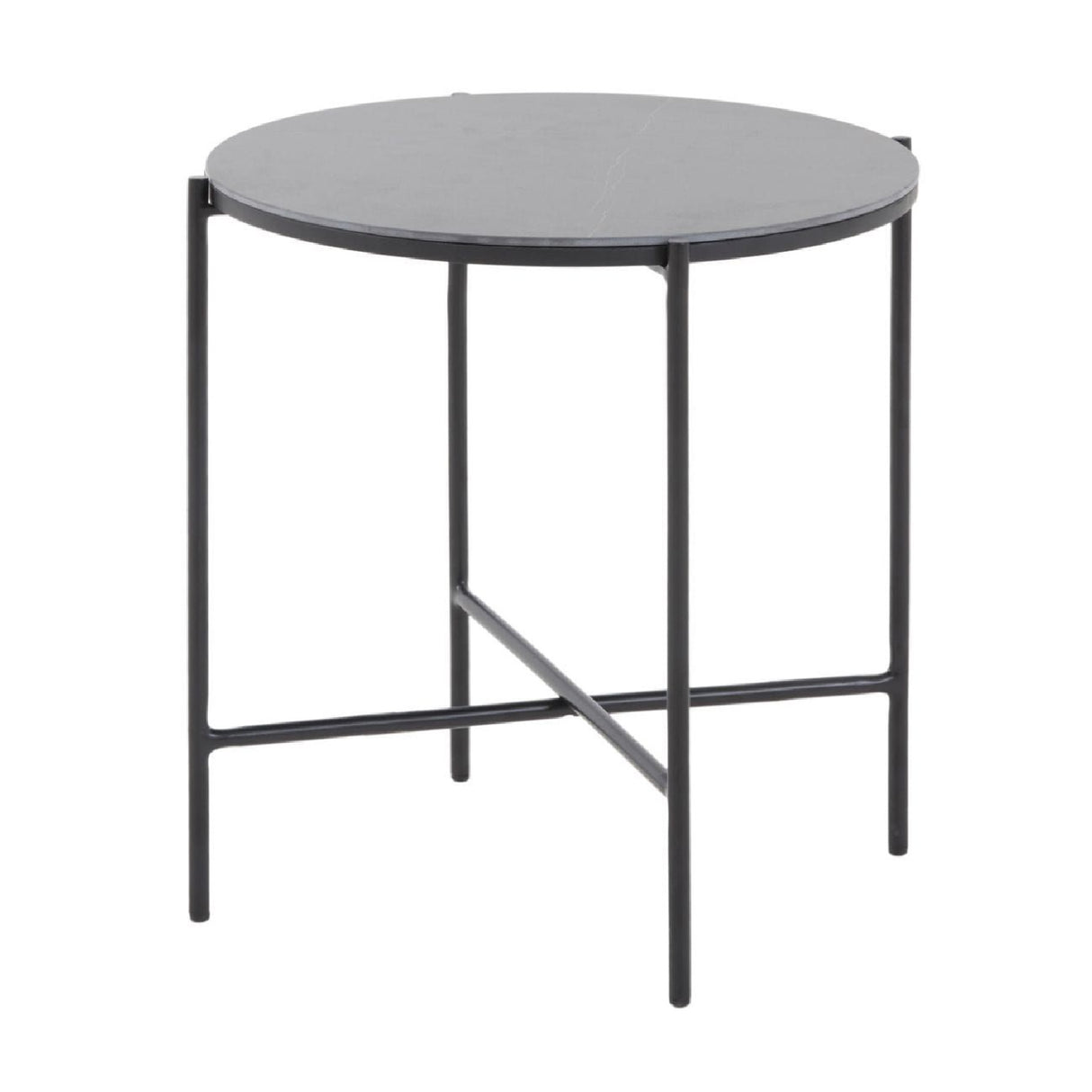 Black Ceramic End Table – Hobart – front view