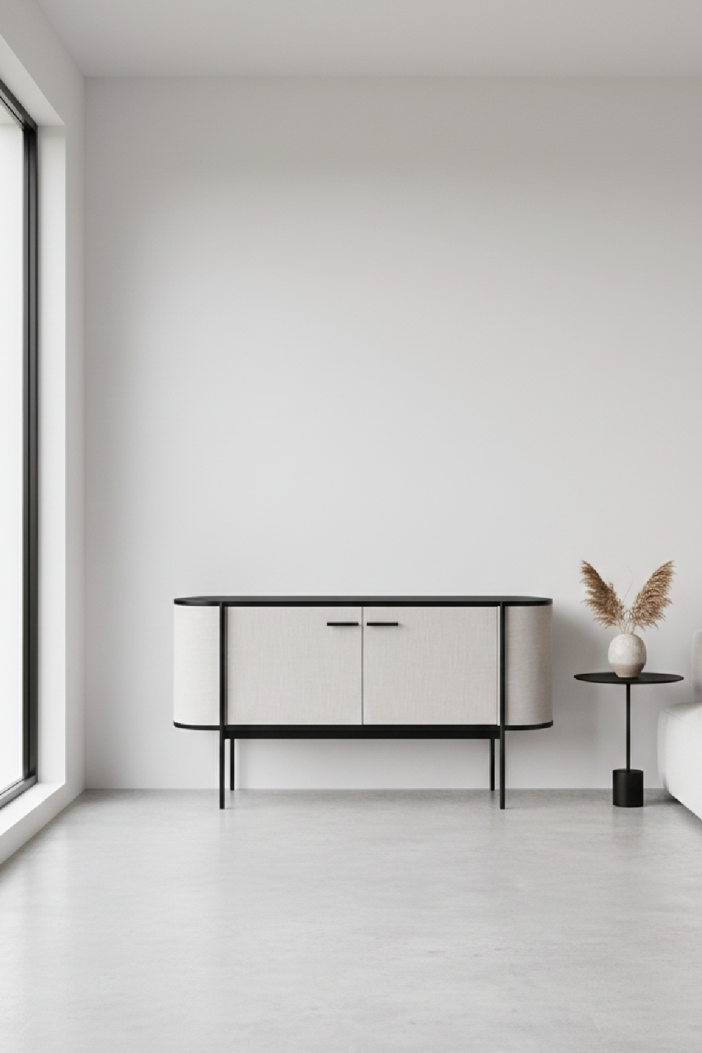 Beige Fabric 2-Door Sideboard – Hobart – alternate view 7