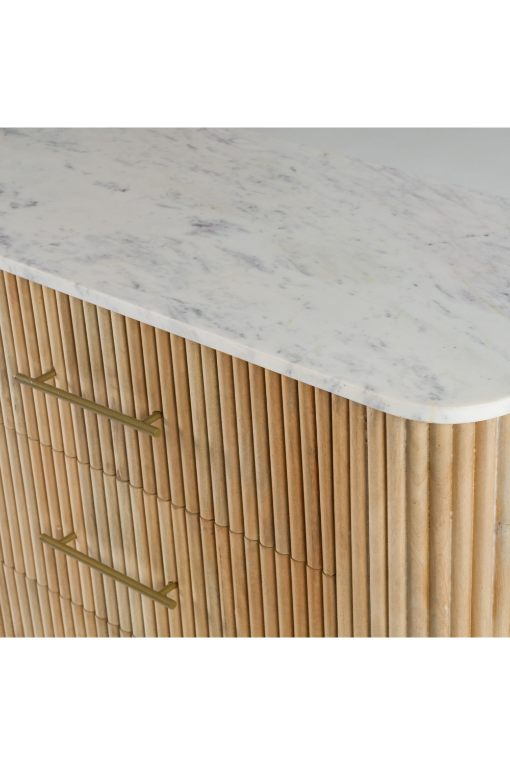 Fluted Mango Wood 6-Drawer Dresser | OROA Modern Cambridge | Oroa.com