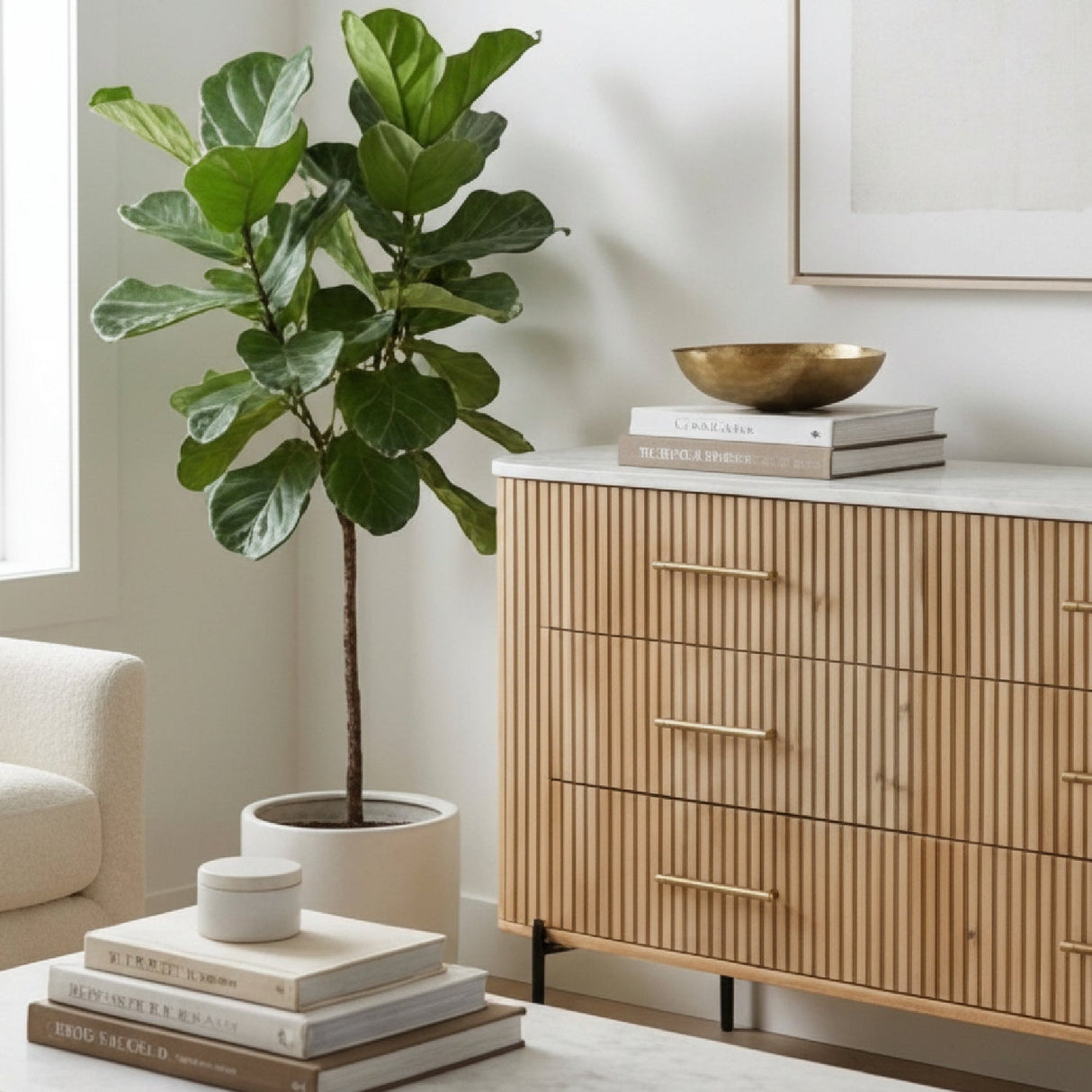 Fluted Mango Wood 6-Drawer Dresser – Cambridge – alternate view 9
