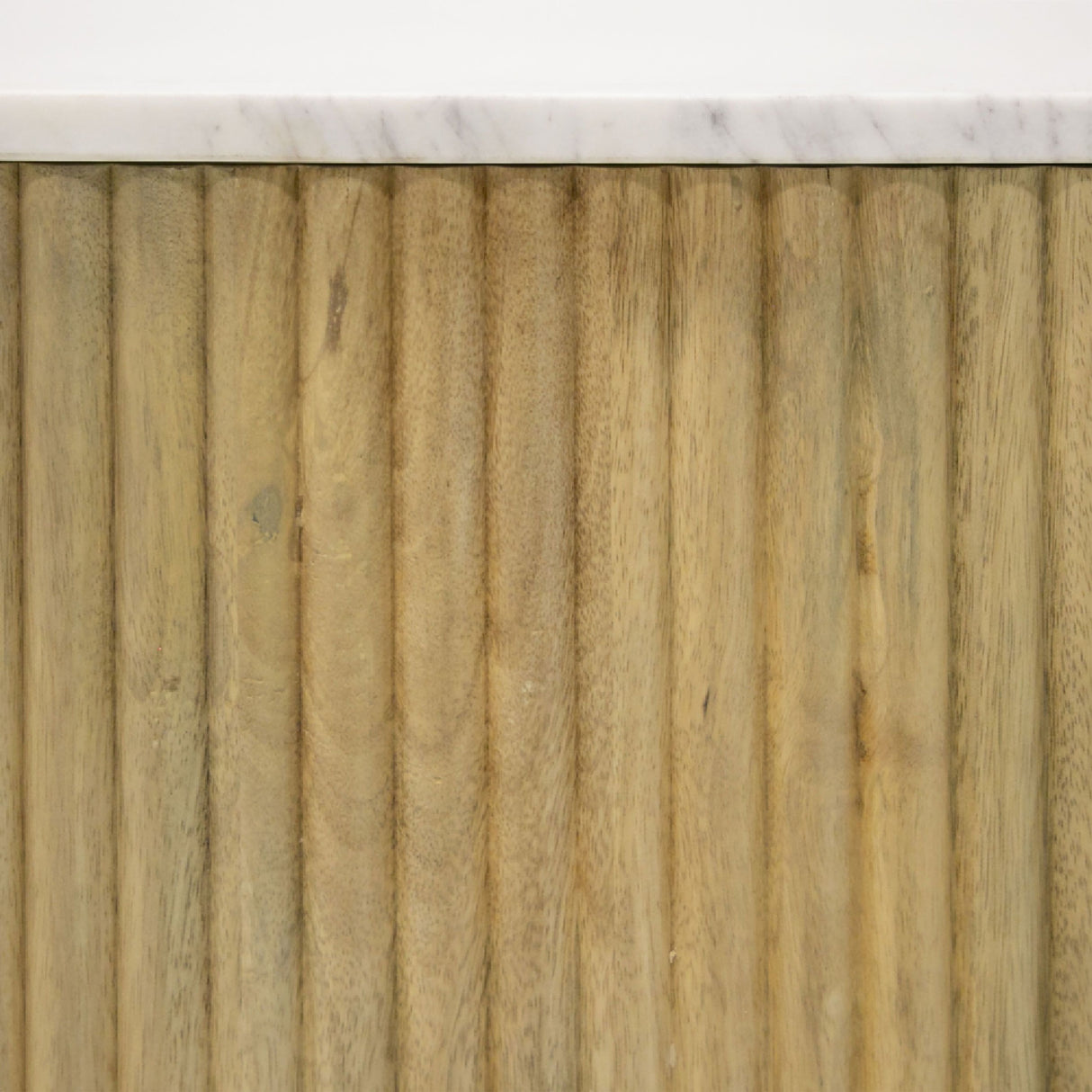 Fluted Mango Wood End Table | Oroa.com