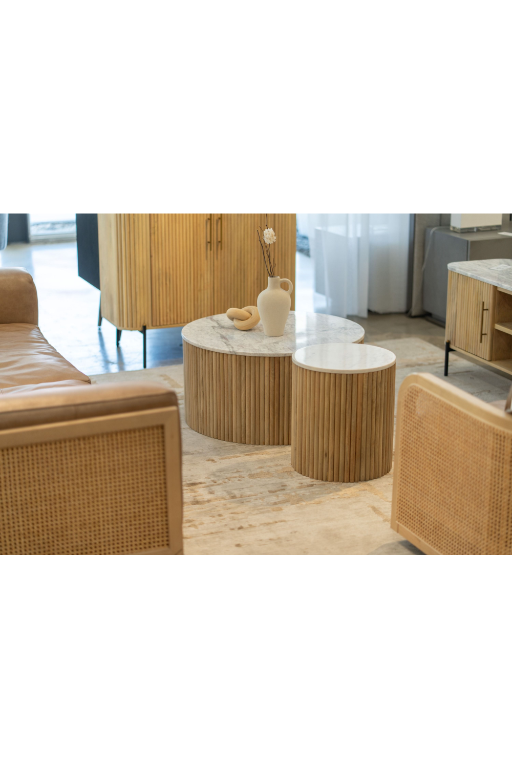 Mango Wood Base Coffee Table | OROA Modern Cambridge | Oroa.com