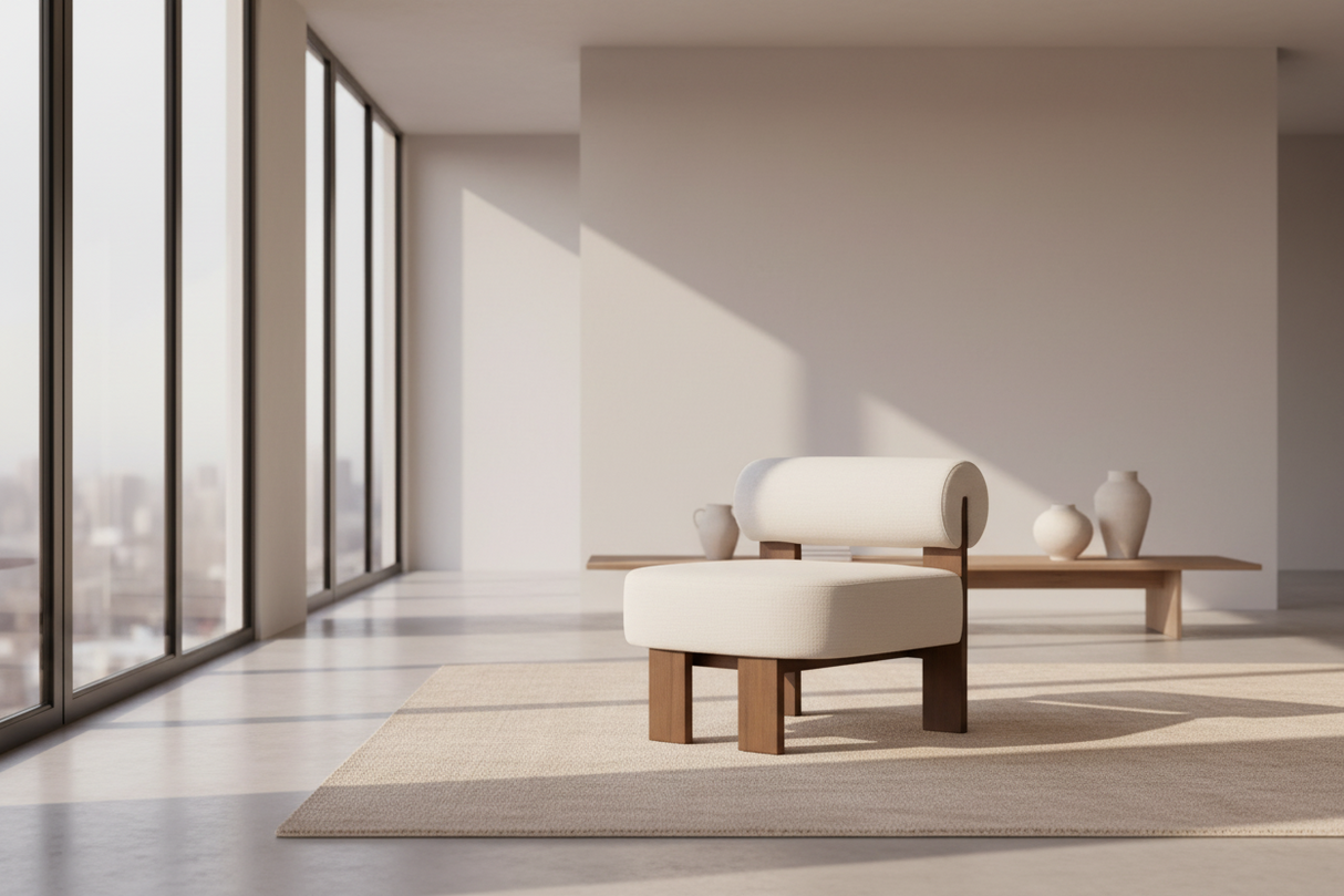 Walnut Oak Framed Accent Chair | OROA Modern Rosanne