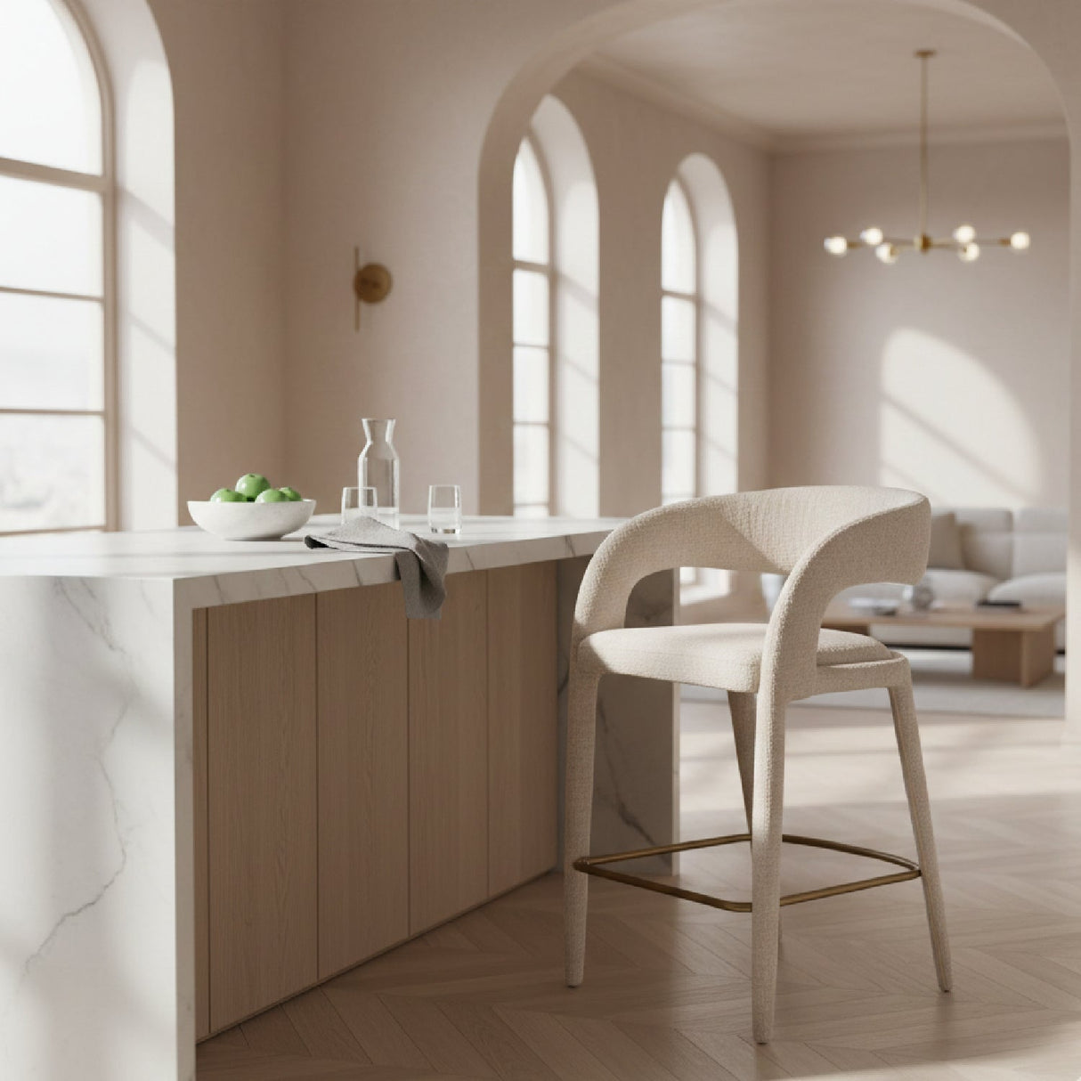 Fabric Upholstered Counter Chair | OROA Modern Faerron | Oroa.com