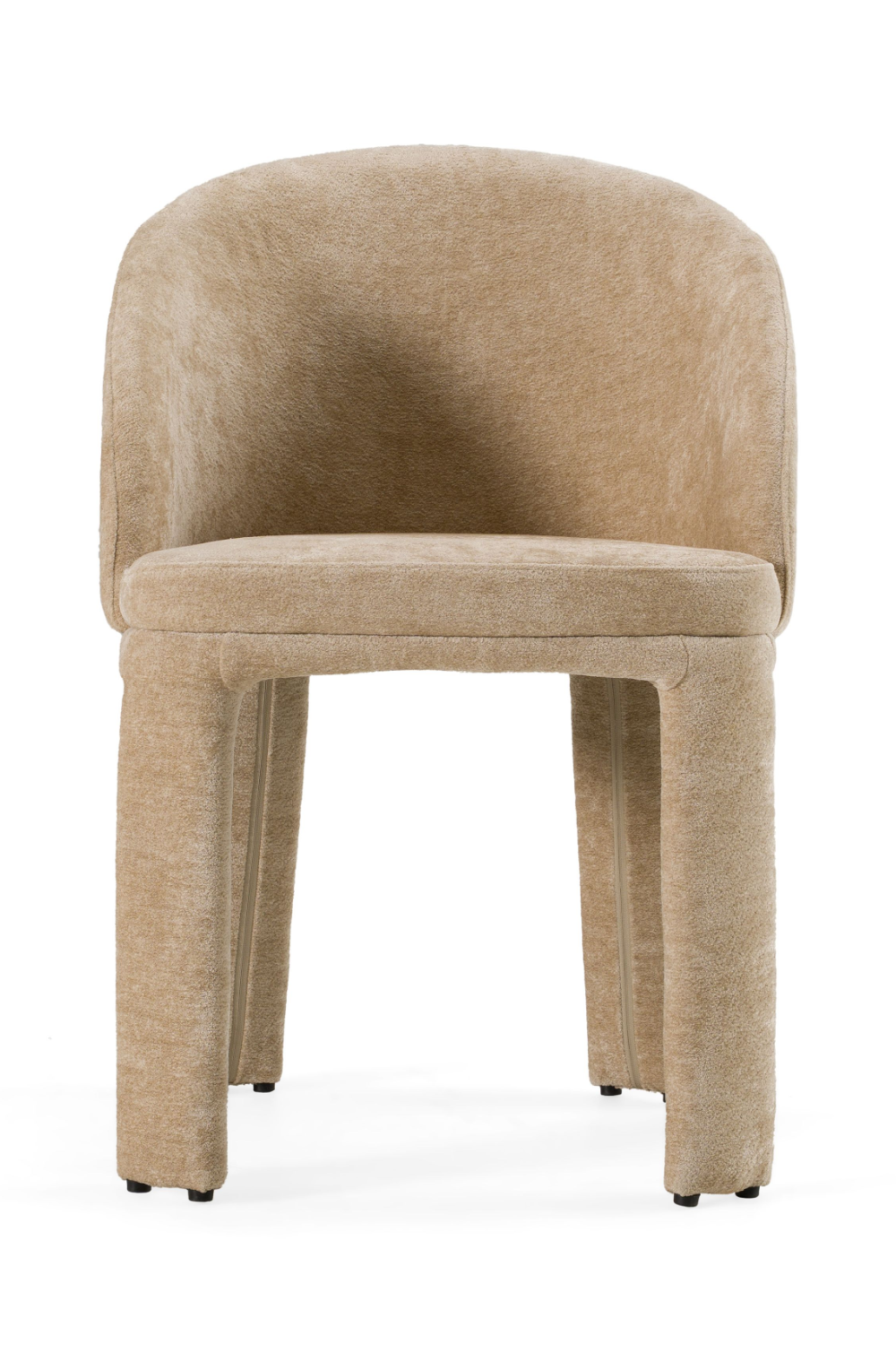 Beige Velvet Curved Dining Chair | OROA Modern Sarkis | Oroa.com