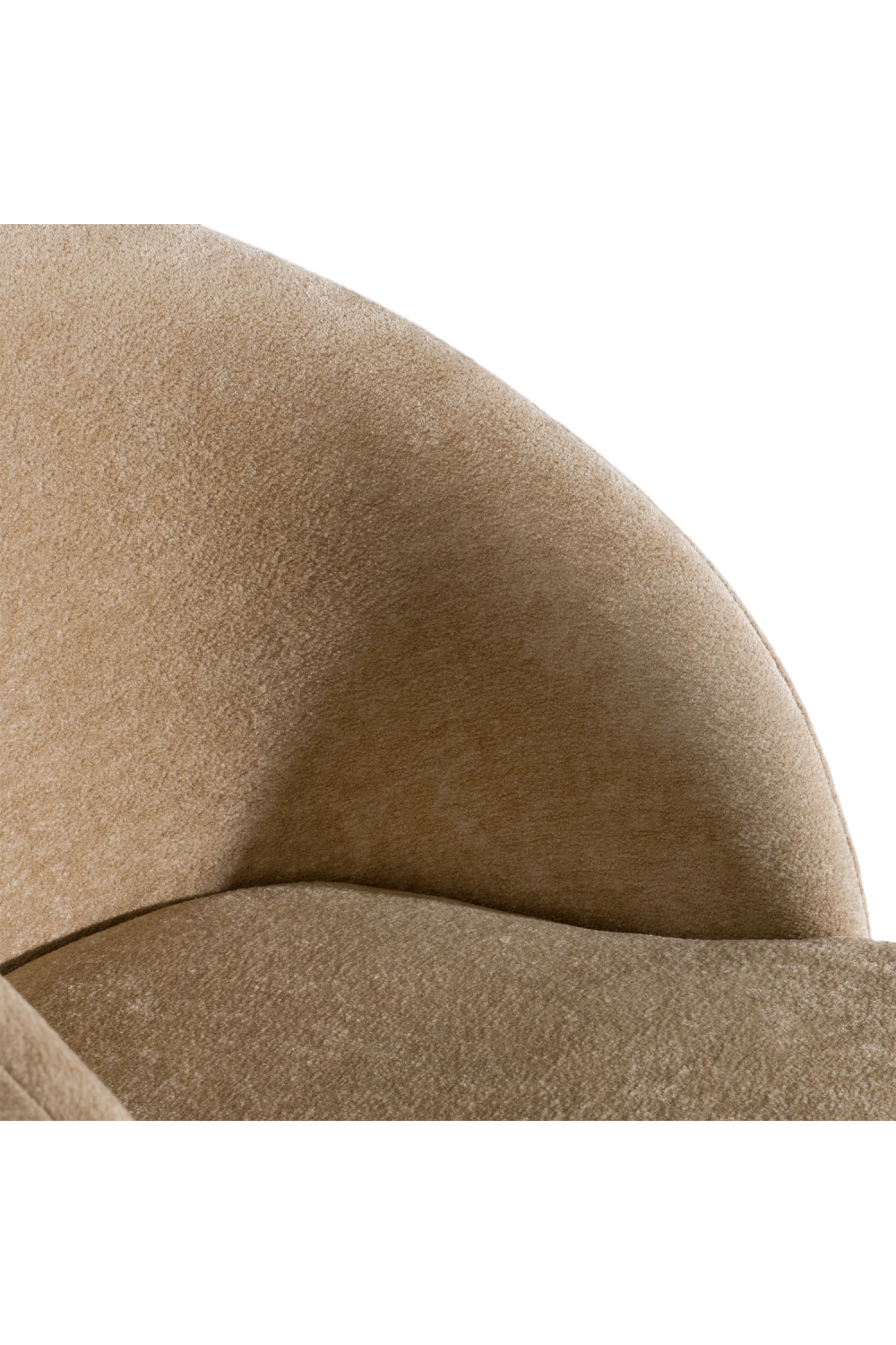 Beige Velvet Curved Dining Chair | OROA Modern Sarkis | Oroa.com