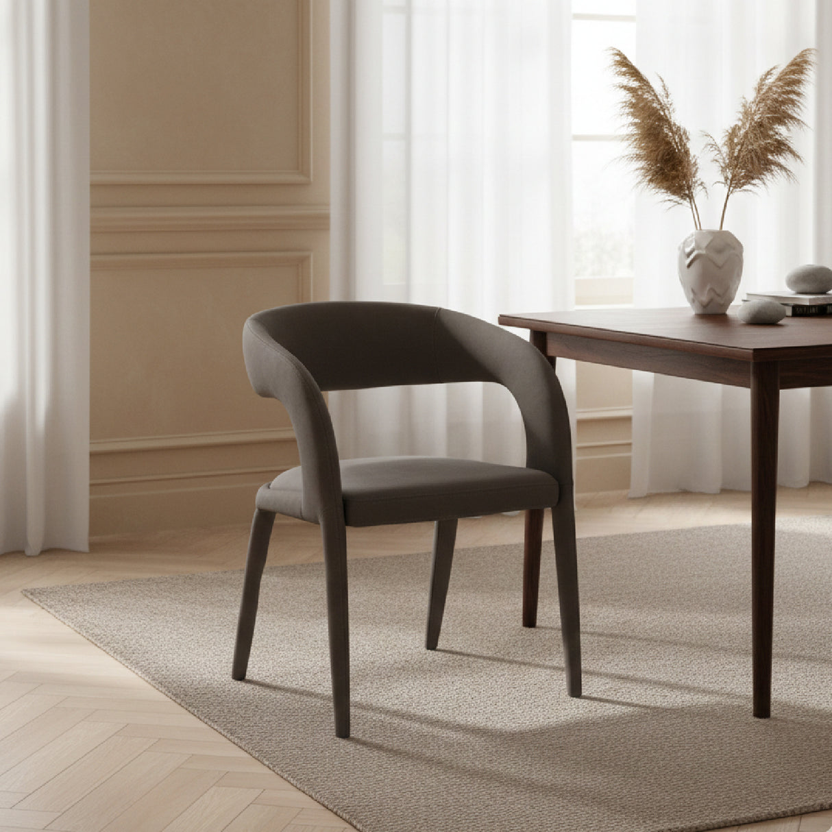 Vegan Leather Upholstered Dining Chair | OROA Modern Faerron