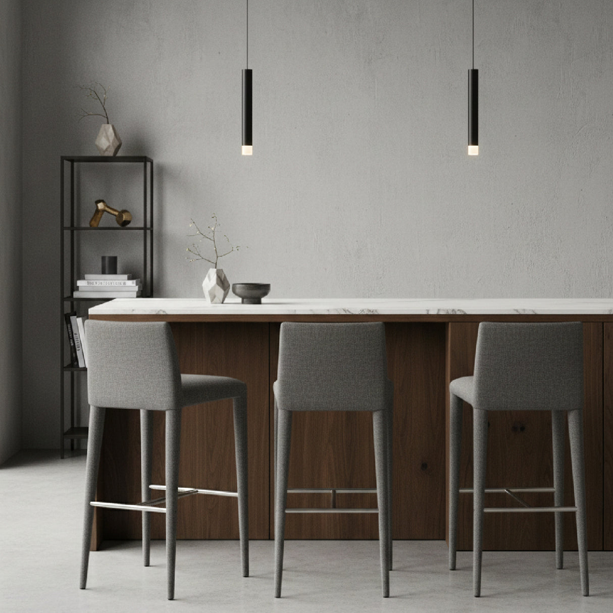 Gray Fabric Bar Stool | Oroa.com