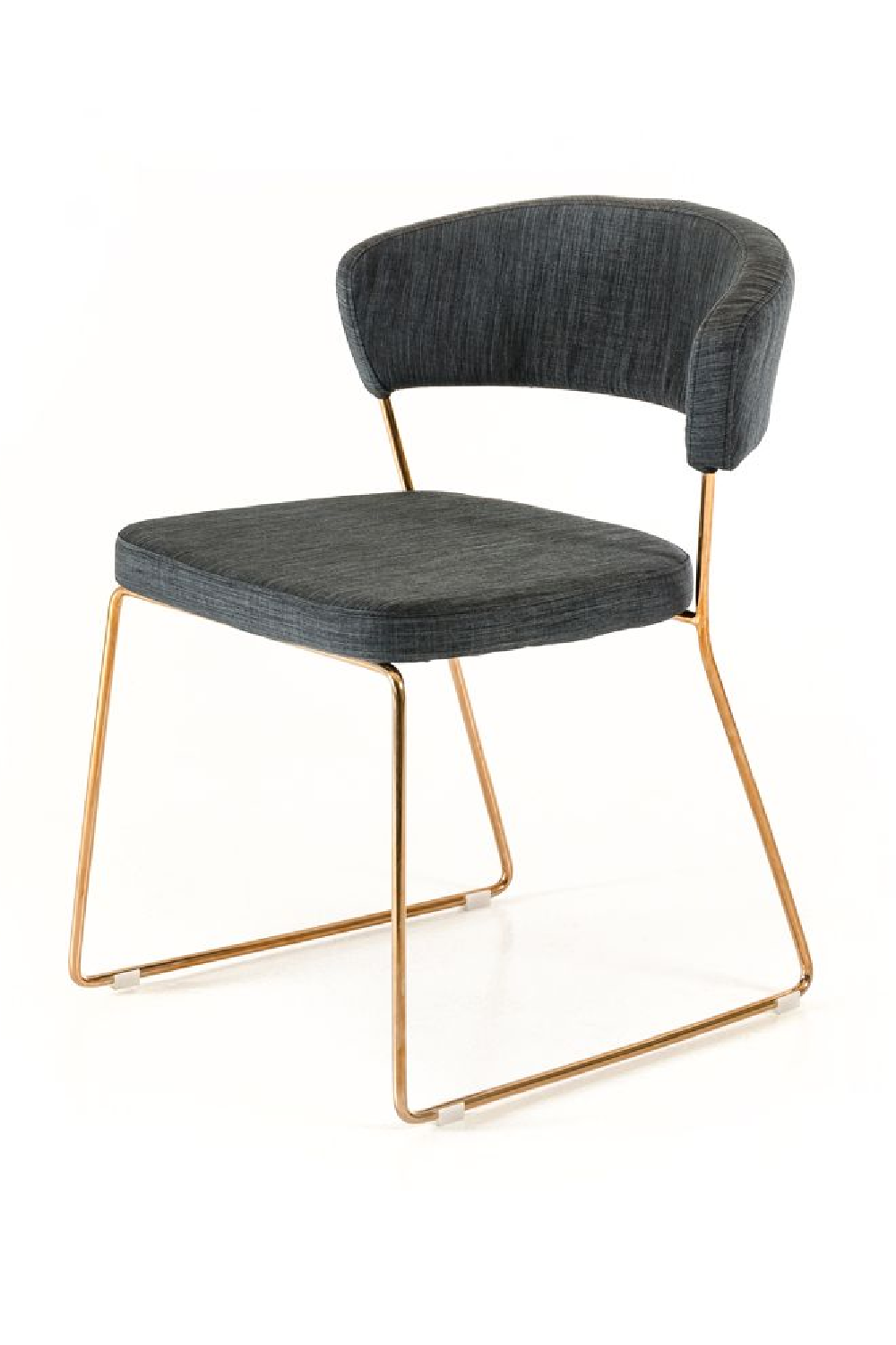 Rosegold Frame Gray Dining Chairs (2) | OROA Modern Ashland | Oroa.com