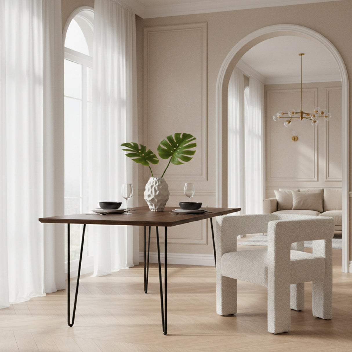 White Uphostered Dining Chair | Oroa.com