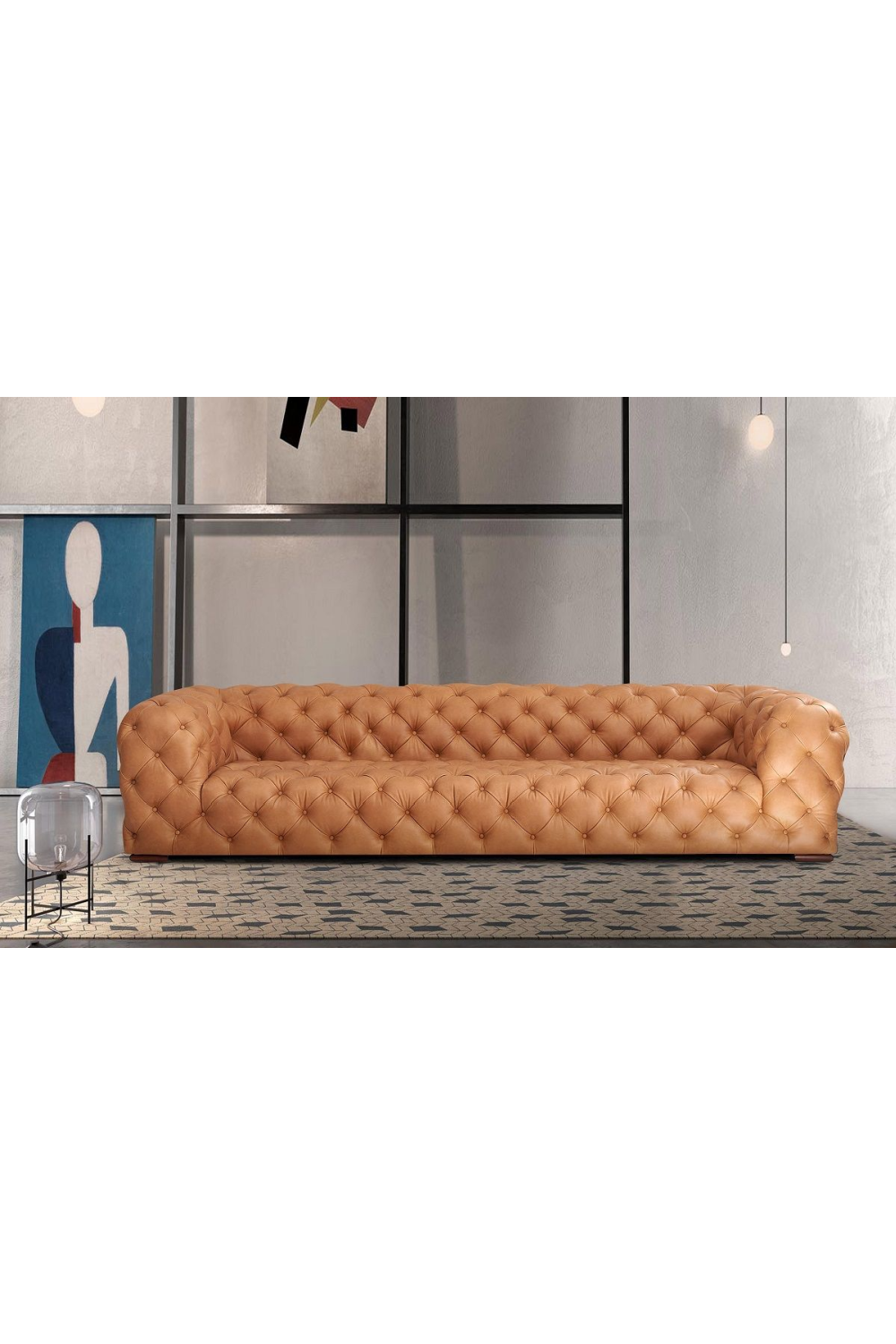 Tufted Leather Sofa | OROA Modern Dexter | Oroa..com