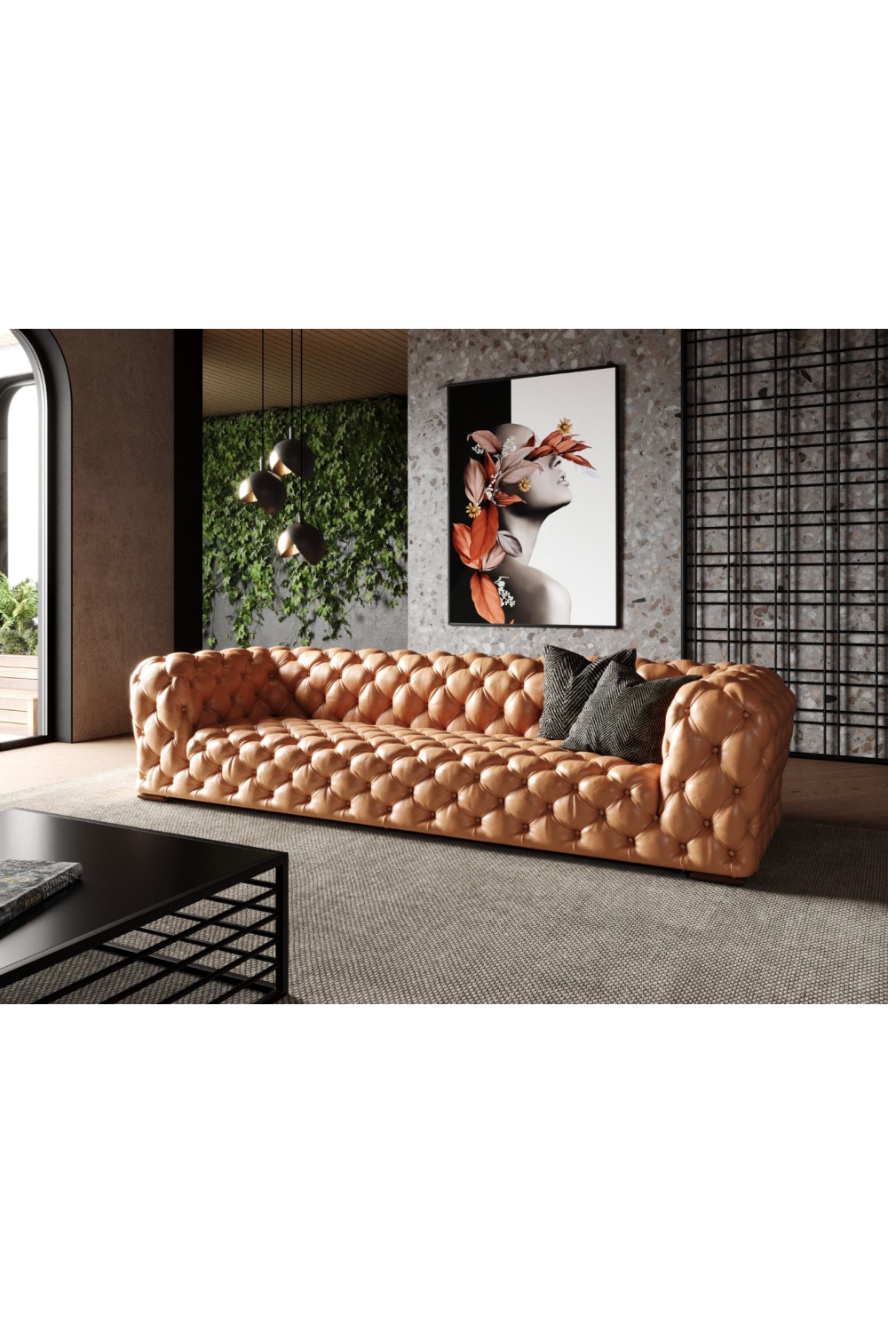 Tufted Leather Sofa | Oroa.com
