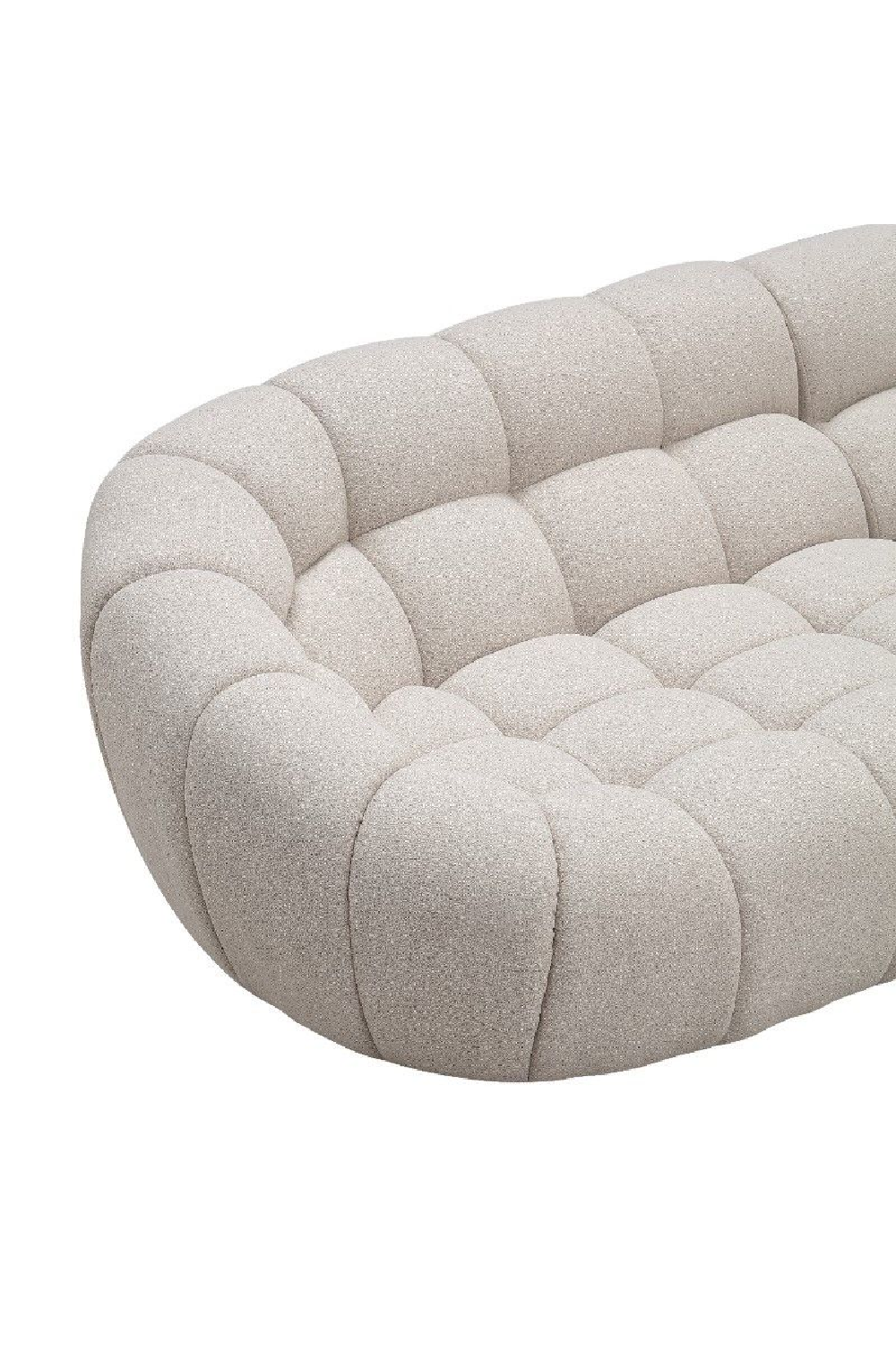 Beige Tufted Curved Sectional Sofa | OROA Modern Yolonda | Oroa.com