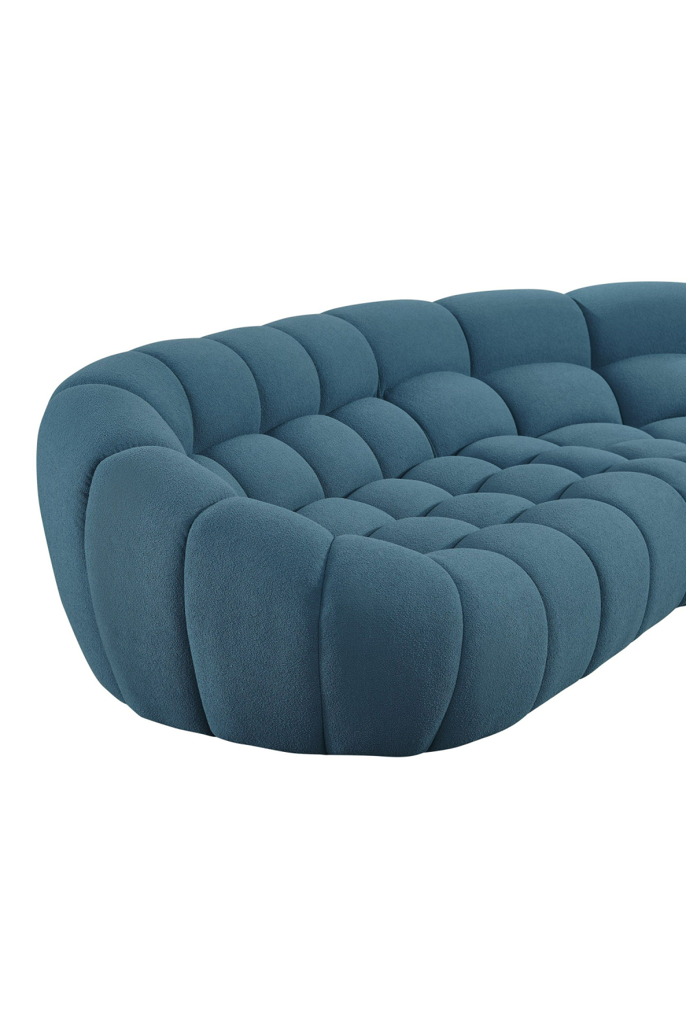 Tufted Teal Sectional Sofa | OROA Modern Yolonda | Oroa.com