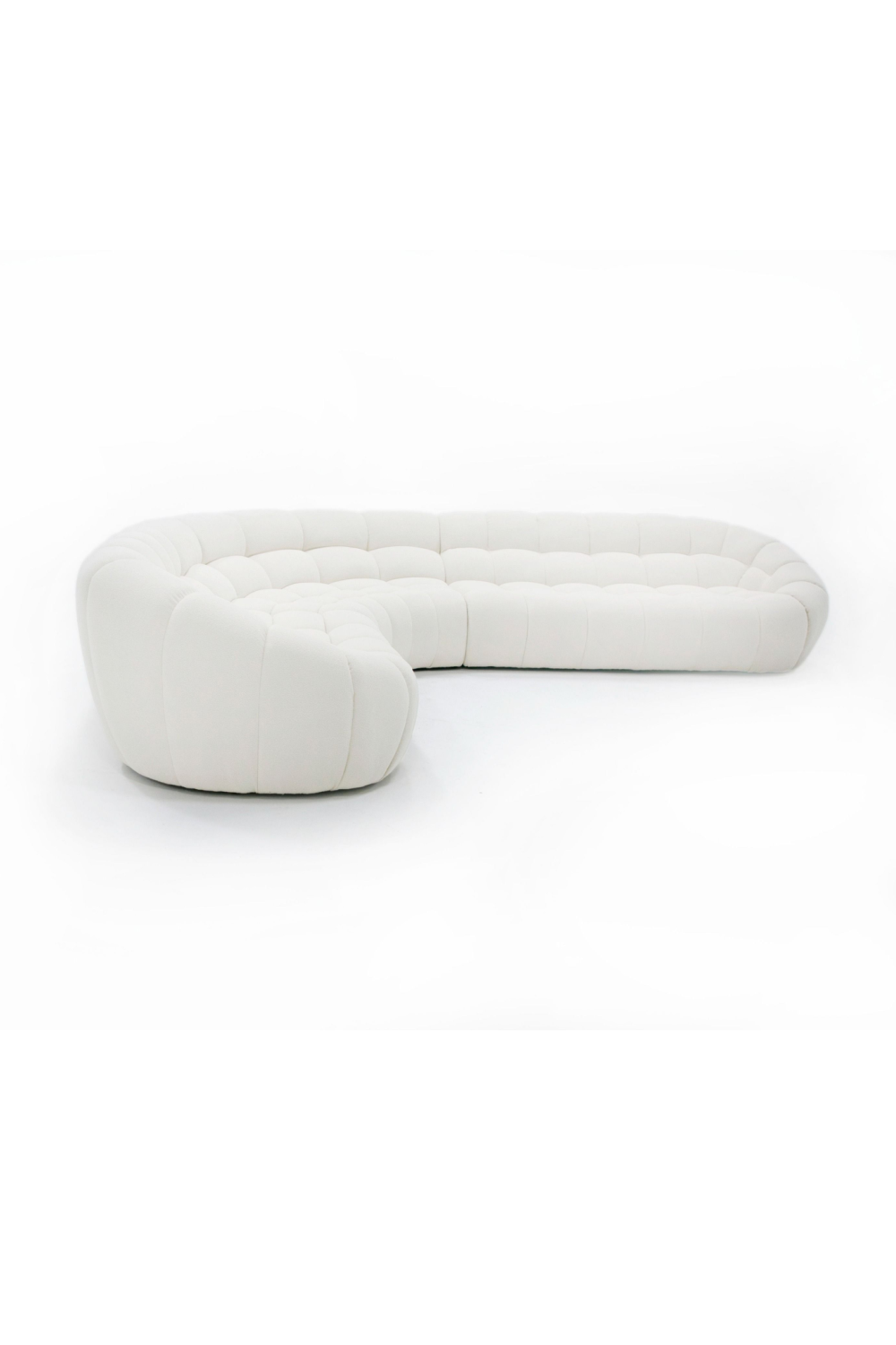 White Curved Sectional Sofa | OROA Modern Yolonda | Oroa.com
