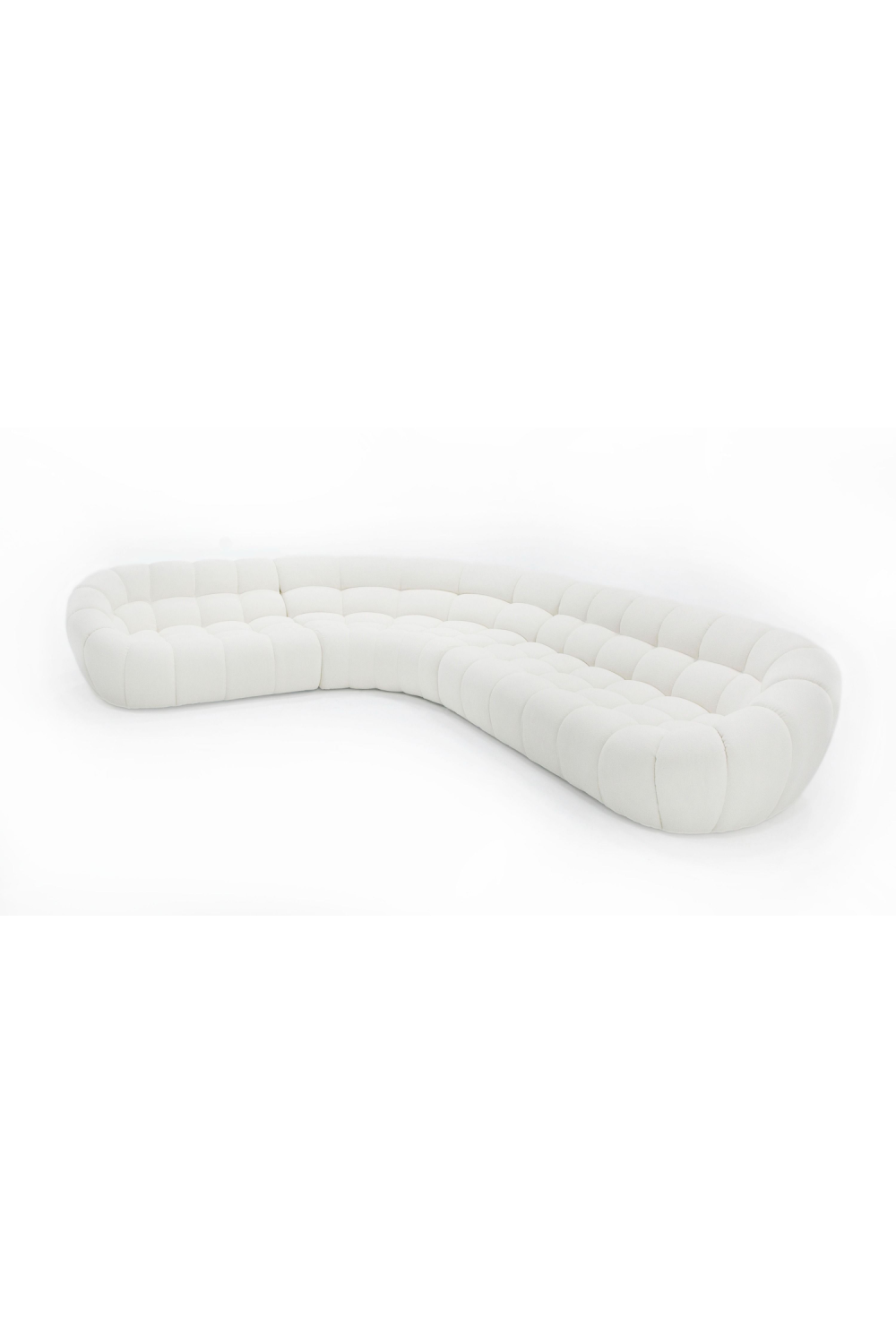 White Curved Sectional Sofa | OROA Modern Yolonda | Oroa.com