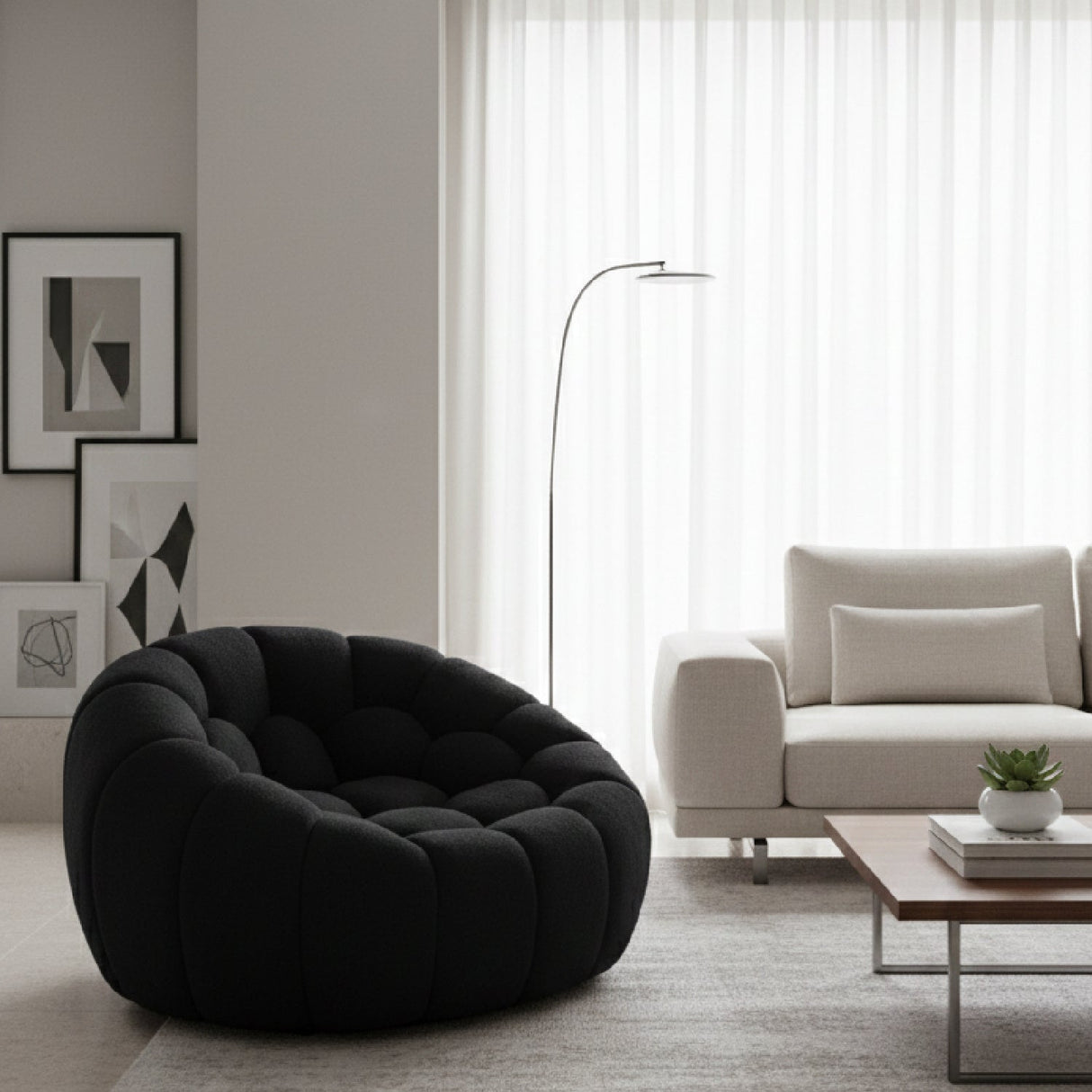 Hexagonal-Tufted Lounge Chair – Yolonda – alternate view 34