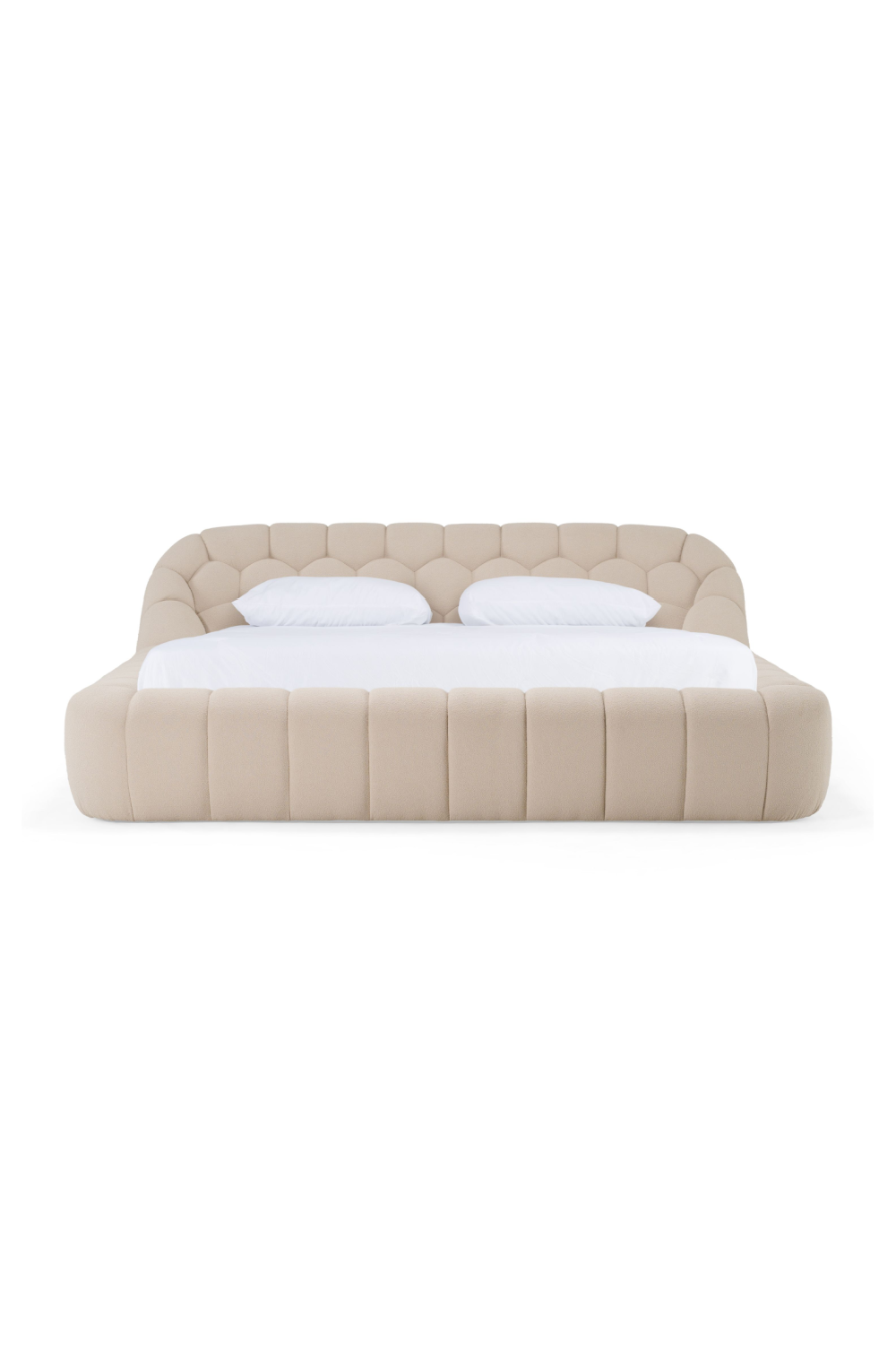 Hexagonal Tufted Queen Bed | OROA Modern Yolonda | Oroa.com