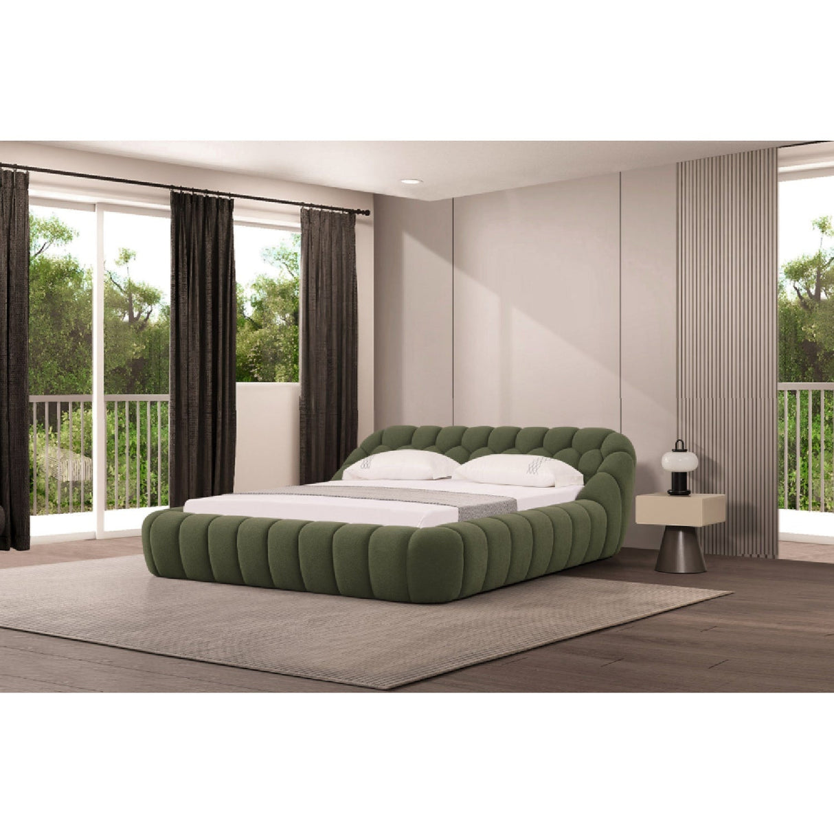Hexagonal Tufted King Bed – Yolonda – alternate view 6
