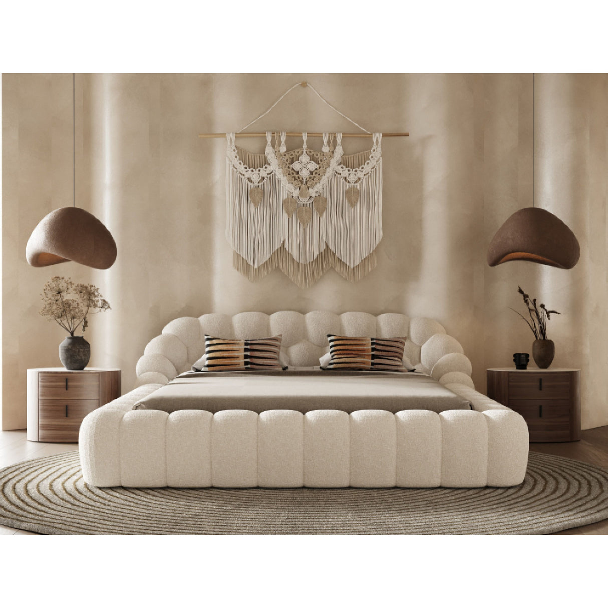 Hexagonal Tufted King Bed – Yolonda – alternate view 18