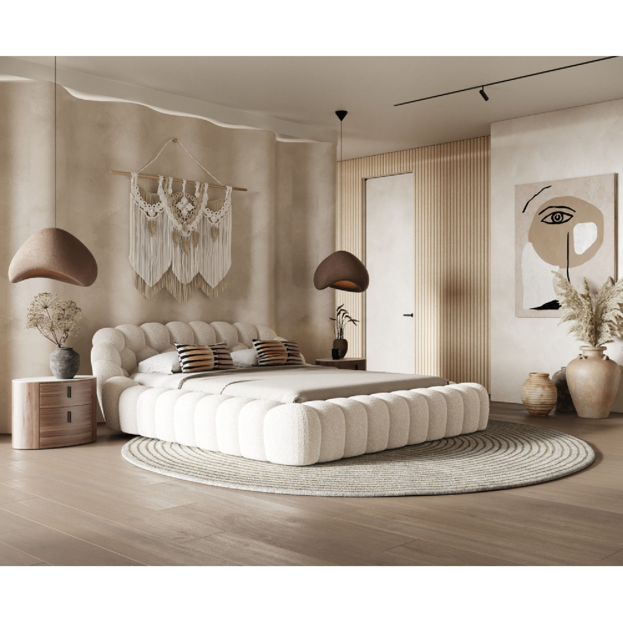 Hexagonal Tufted King Bed – Yolonda – alternate view 19