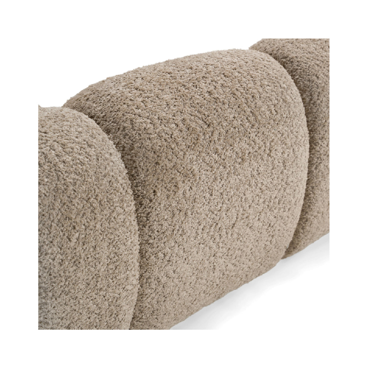 Tan Upholstered Panel Headboard Bed | Oroa.com