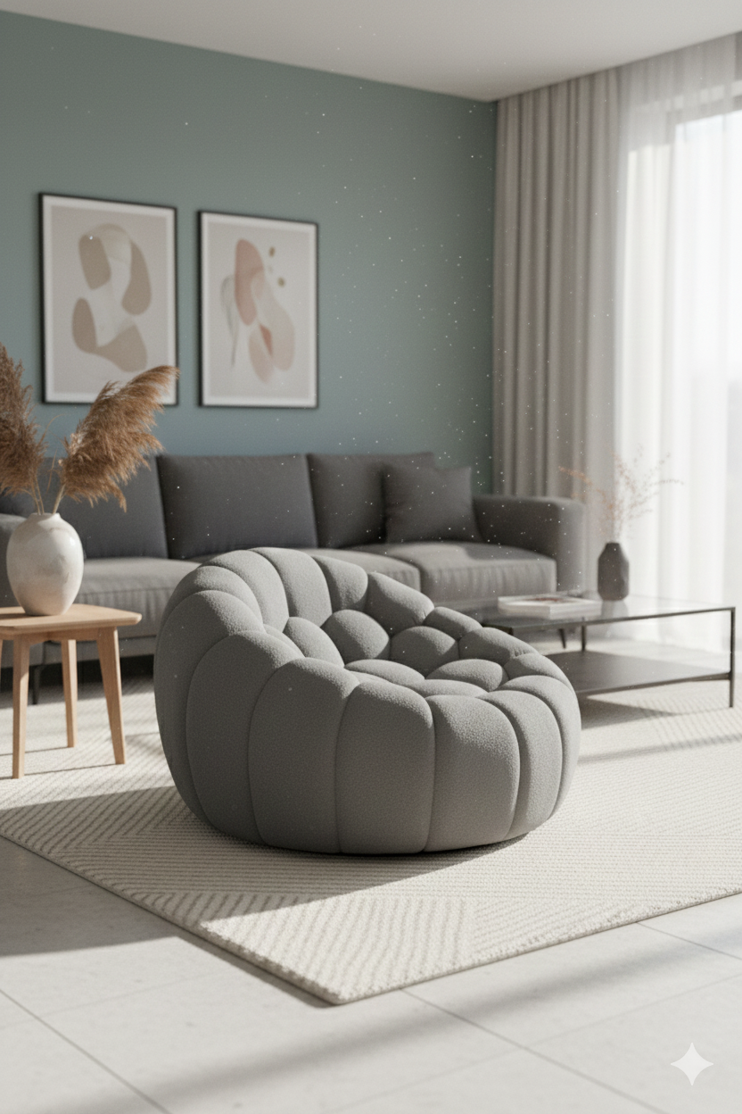 Hexagonal-Tufted Lounge Chair | OROA Modern Yolonda | Oroa.com