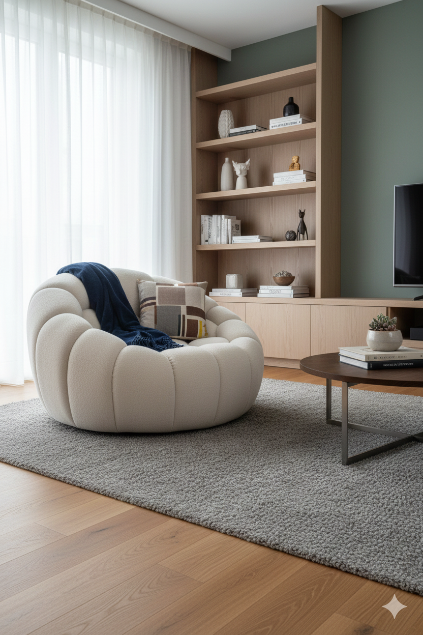 Hexagonal-Tufted Lounge Chair | OROA Modern Yolonda | Oroa.com