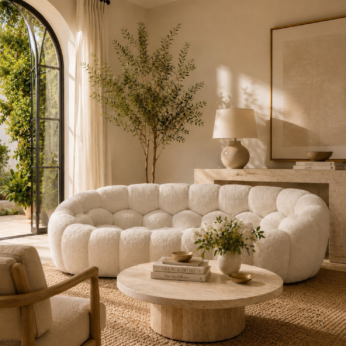 Hexagonal-Tufted Loveseat – Yolonda – alternate view 10