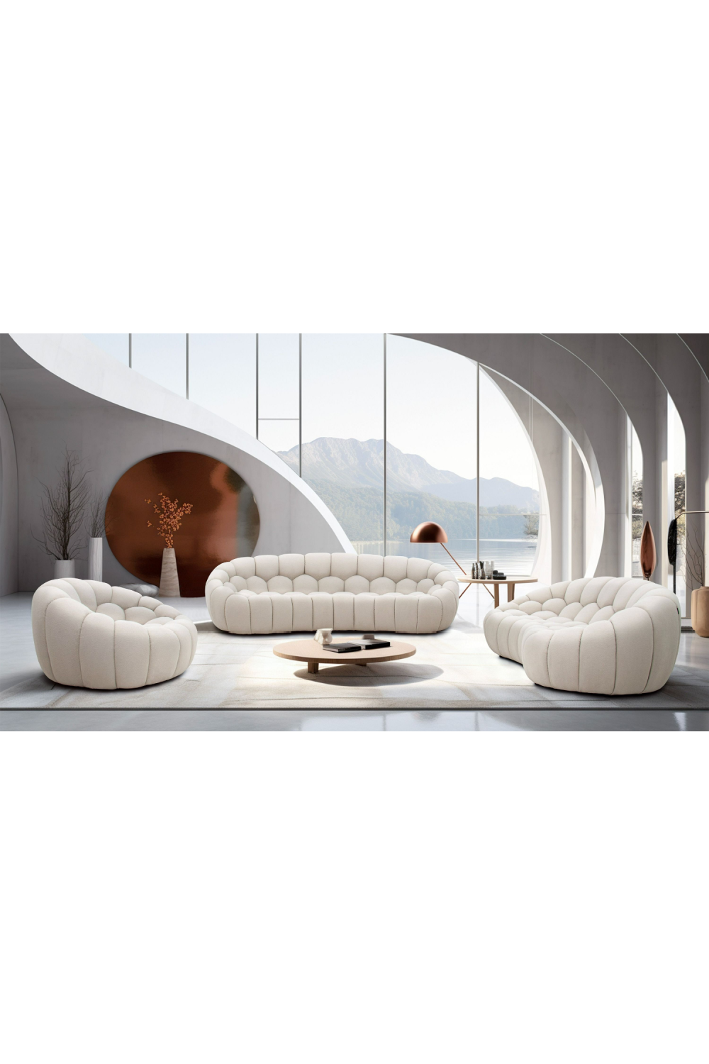 Hexagonal-Tufted Loveseat | OROA Modern Yolonda | Oroa.com