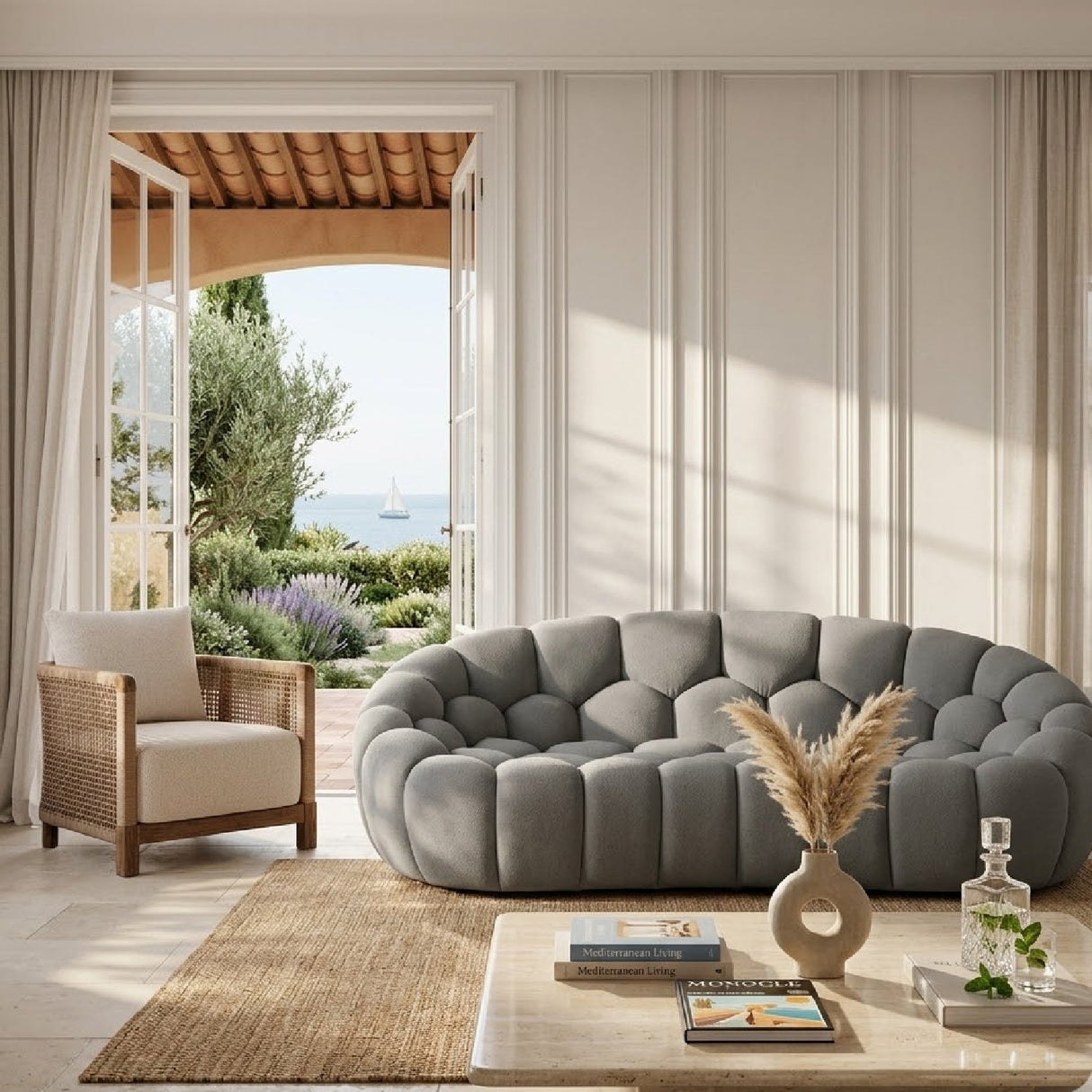 Hexagonal-Tufted Loveseat – Yolonda – alternate view 12