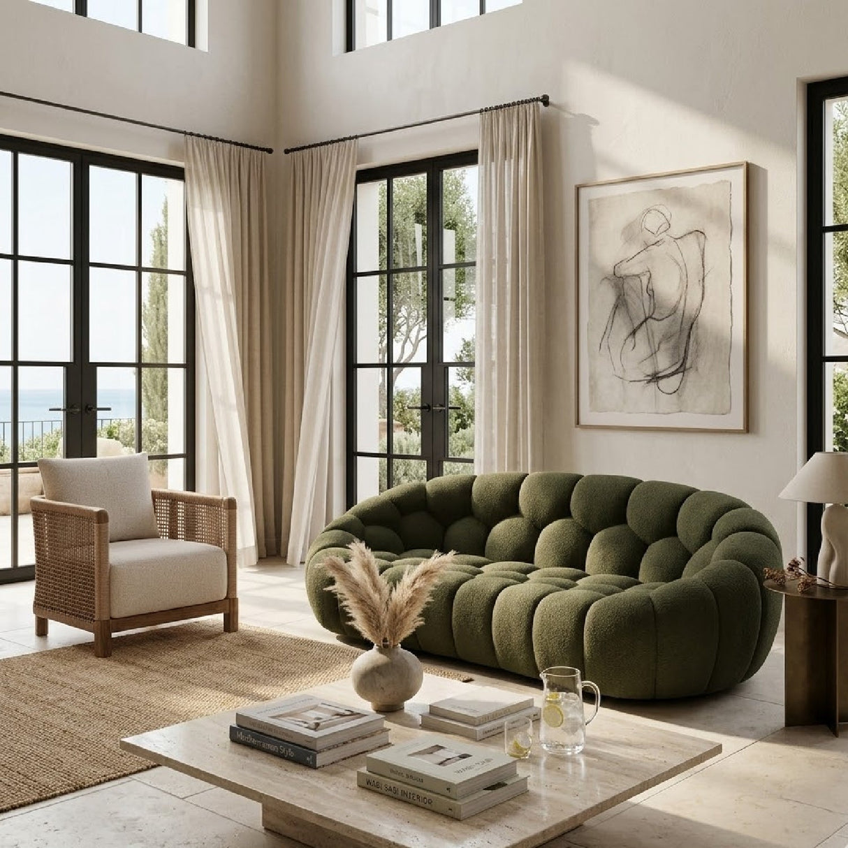Hexagonal-Tufted Loveseat – Yolonda – alternate view 20