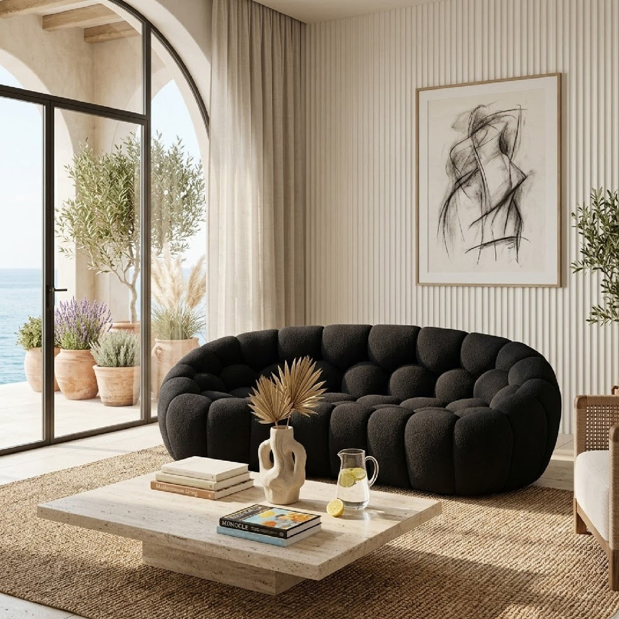Hexagonal-Tufted Loveseat – Yolonda – alternate view 33