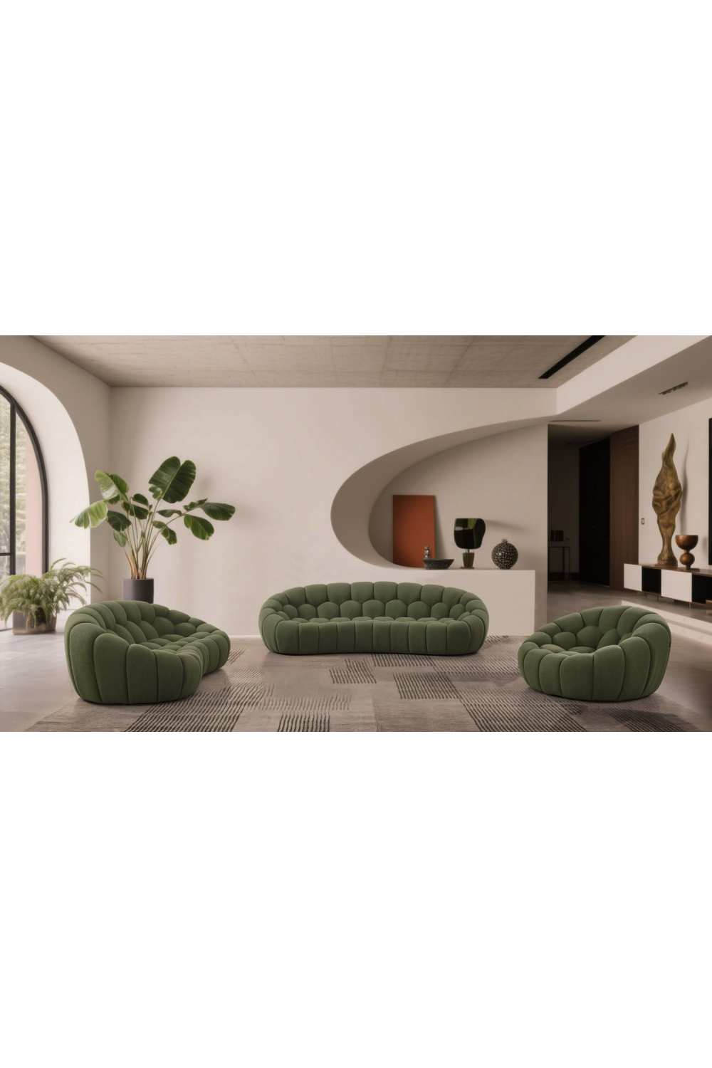 Green Tufted Sofa Set | OROA Modern Yolonda | Oroa.com