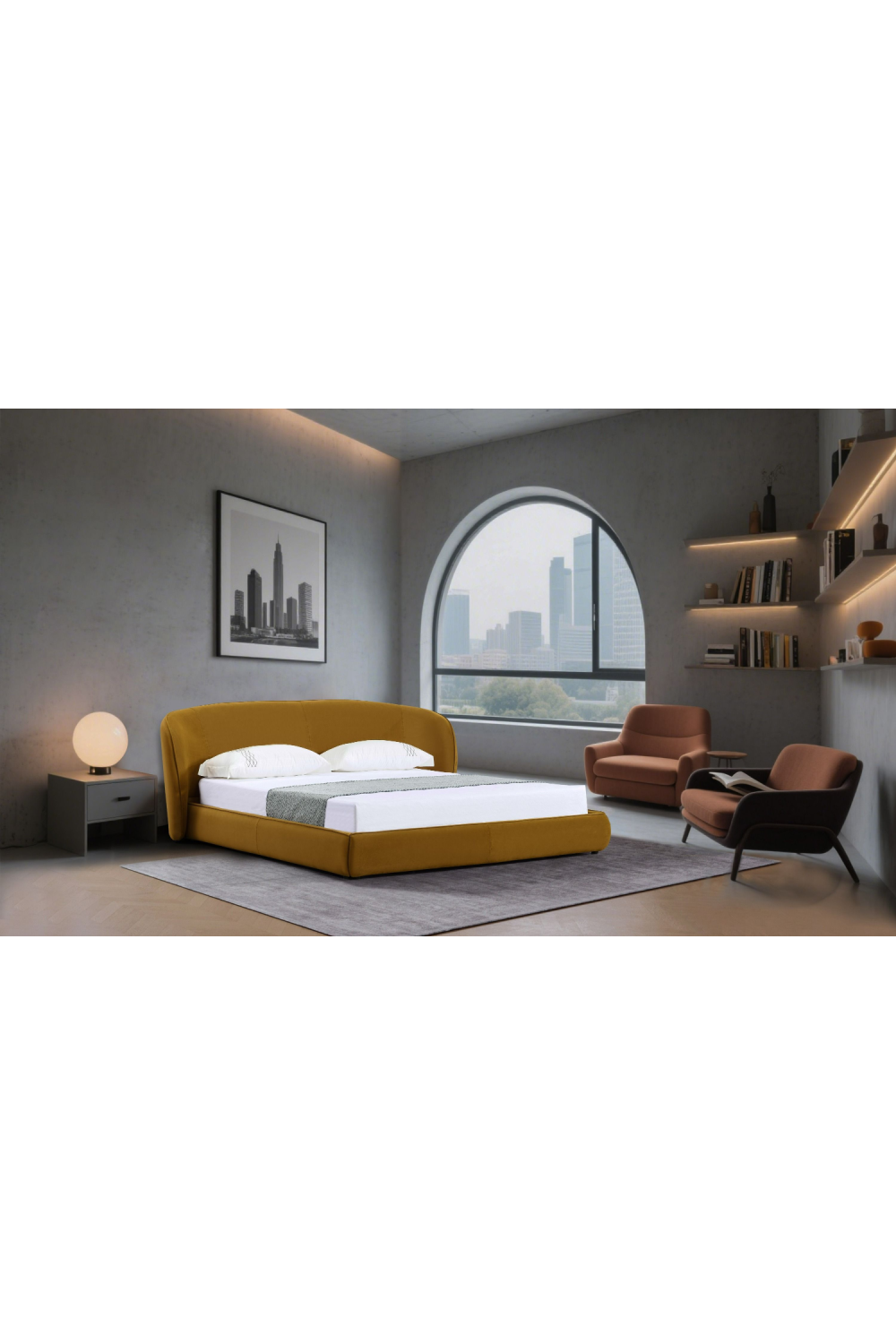 Fabric Upholstered Bed | OROA Modern Lambert | Oroa.com