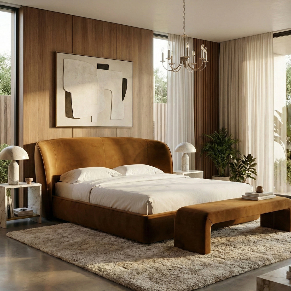 Fabric Upholstered Bed | OROA Modern Lambert | Oroa.com