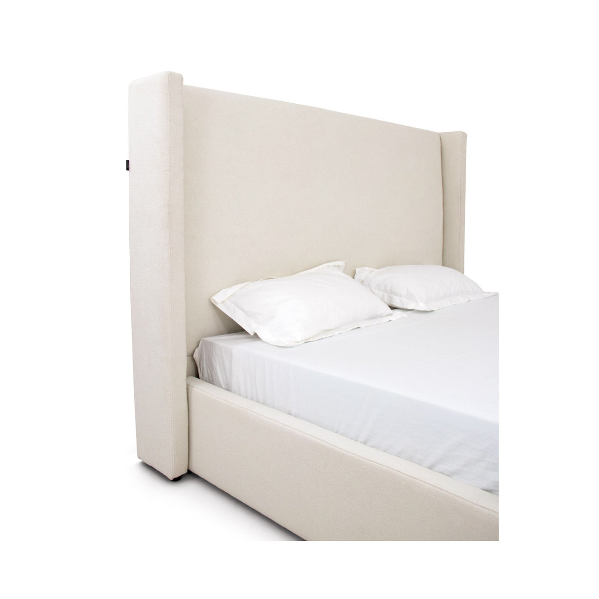 White Teddy Fabric Bed | OROA Modern Byrne | Oroa.com